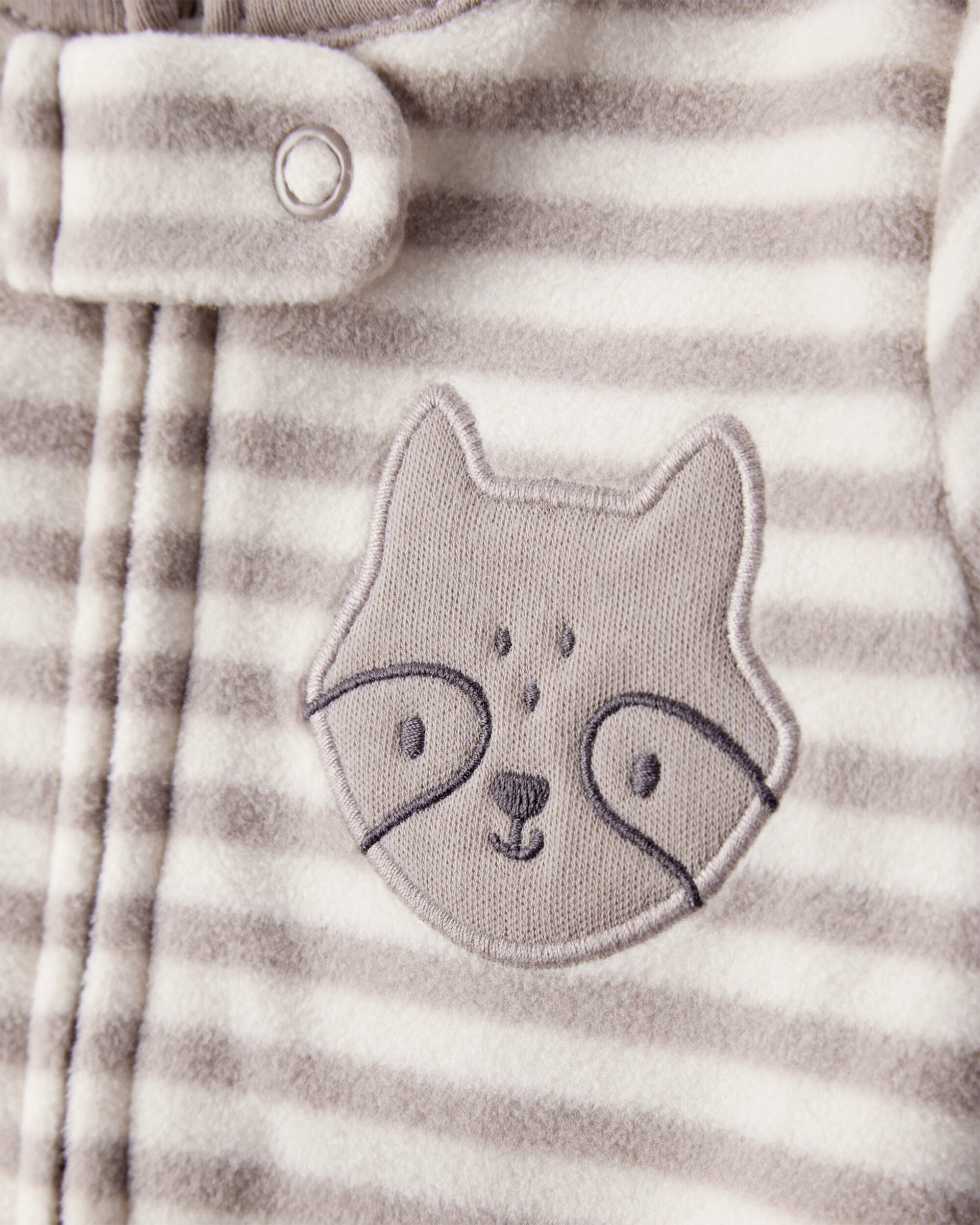 Baby Boy Fox Striped Loose Fit Long-Sleeve Sleeper - Brown