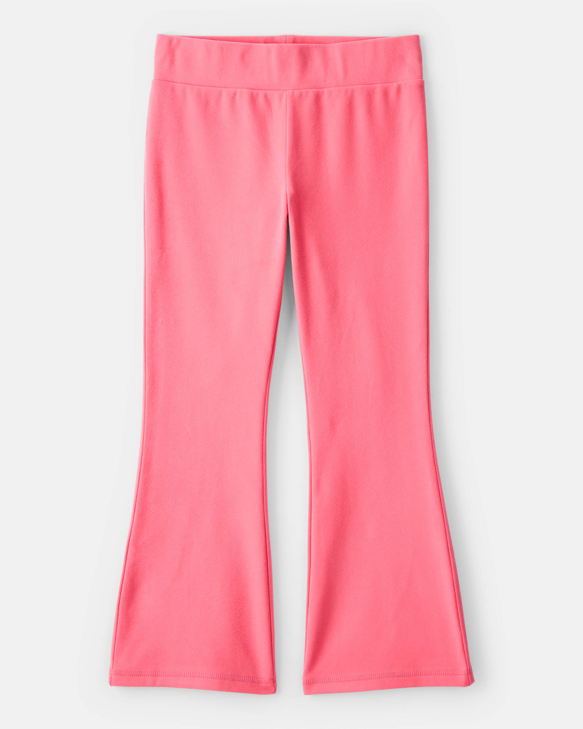 Girls Microfleece Flare Pants - Coral
