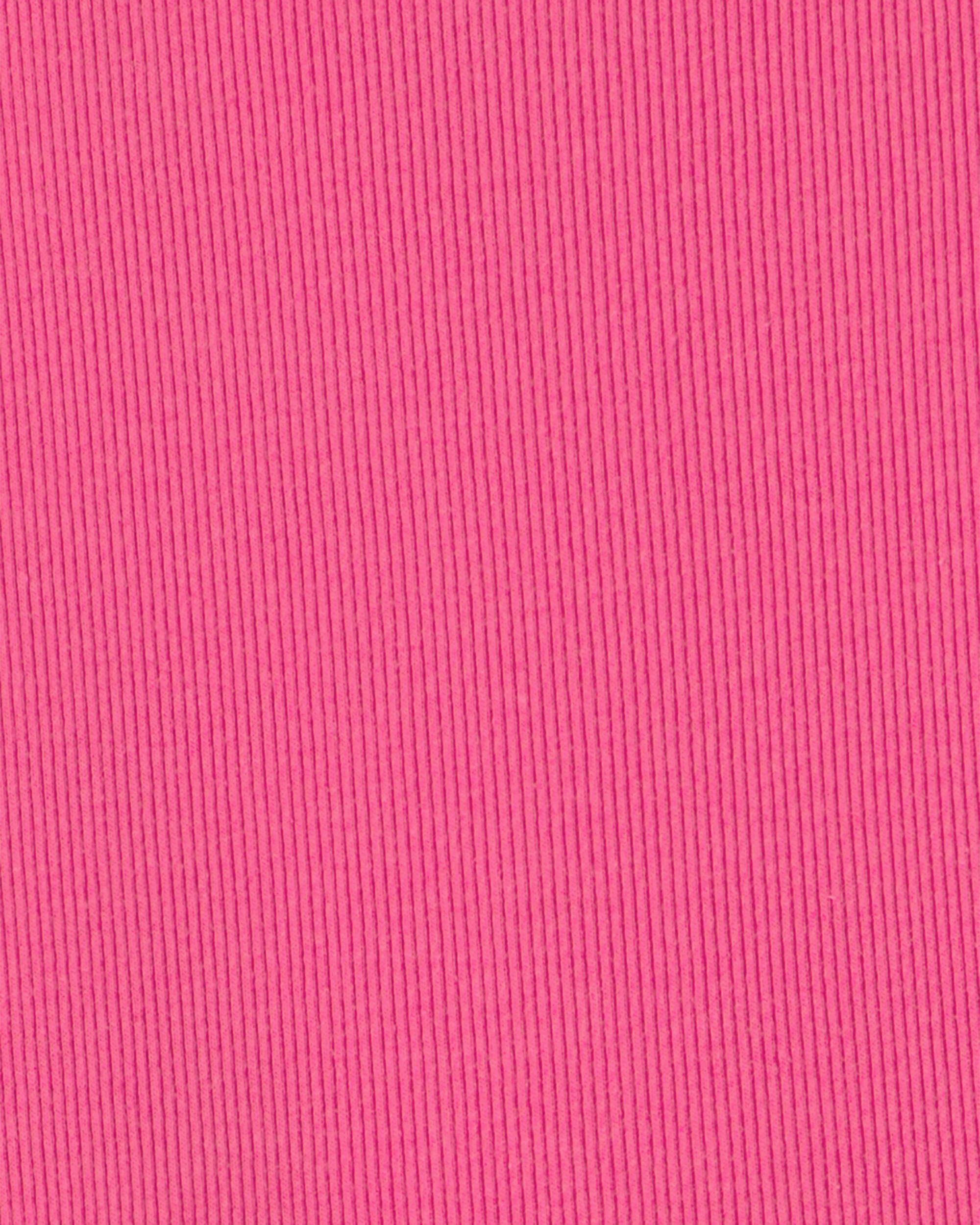 Girls Rib Short-Sleeve Dress - Pink