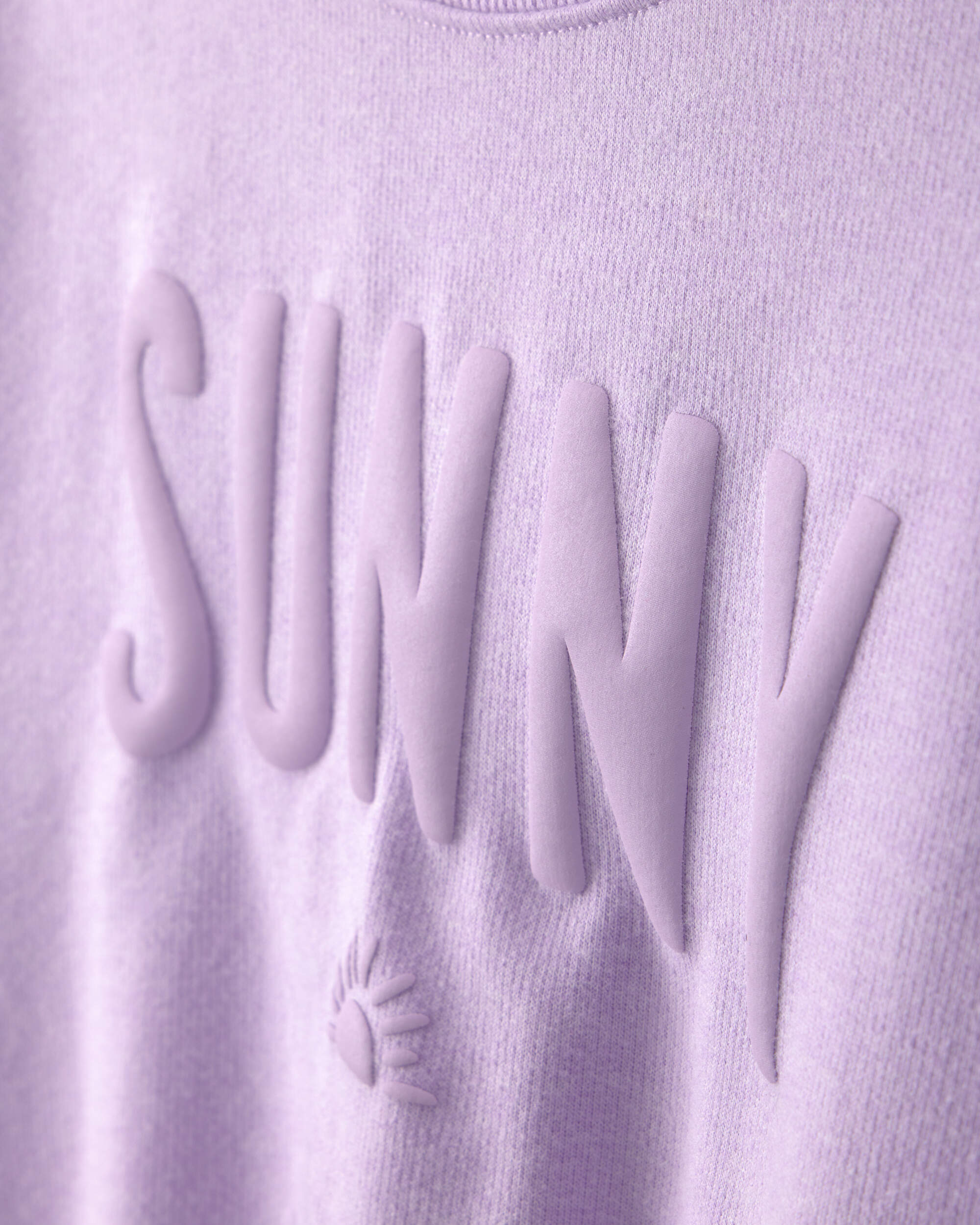 Girls 'Sunny' French Terry Top - Purple