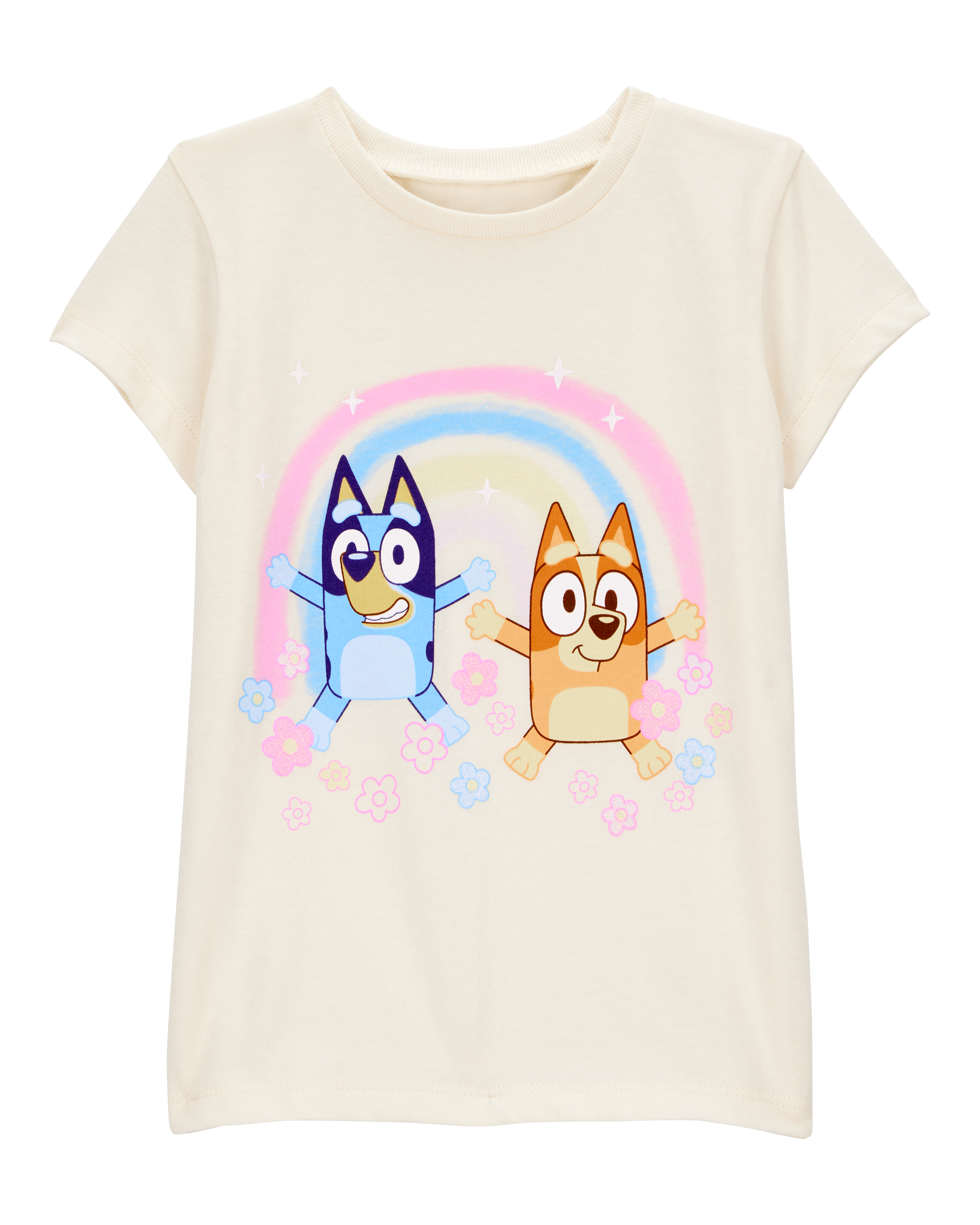 Toddler Bluey™ Short-Sleeve Graphic Tee - Cream
