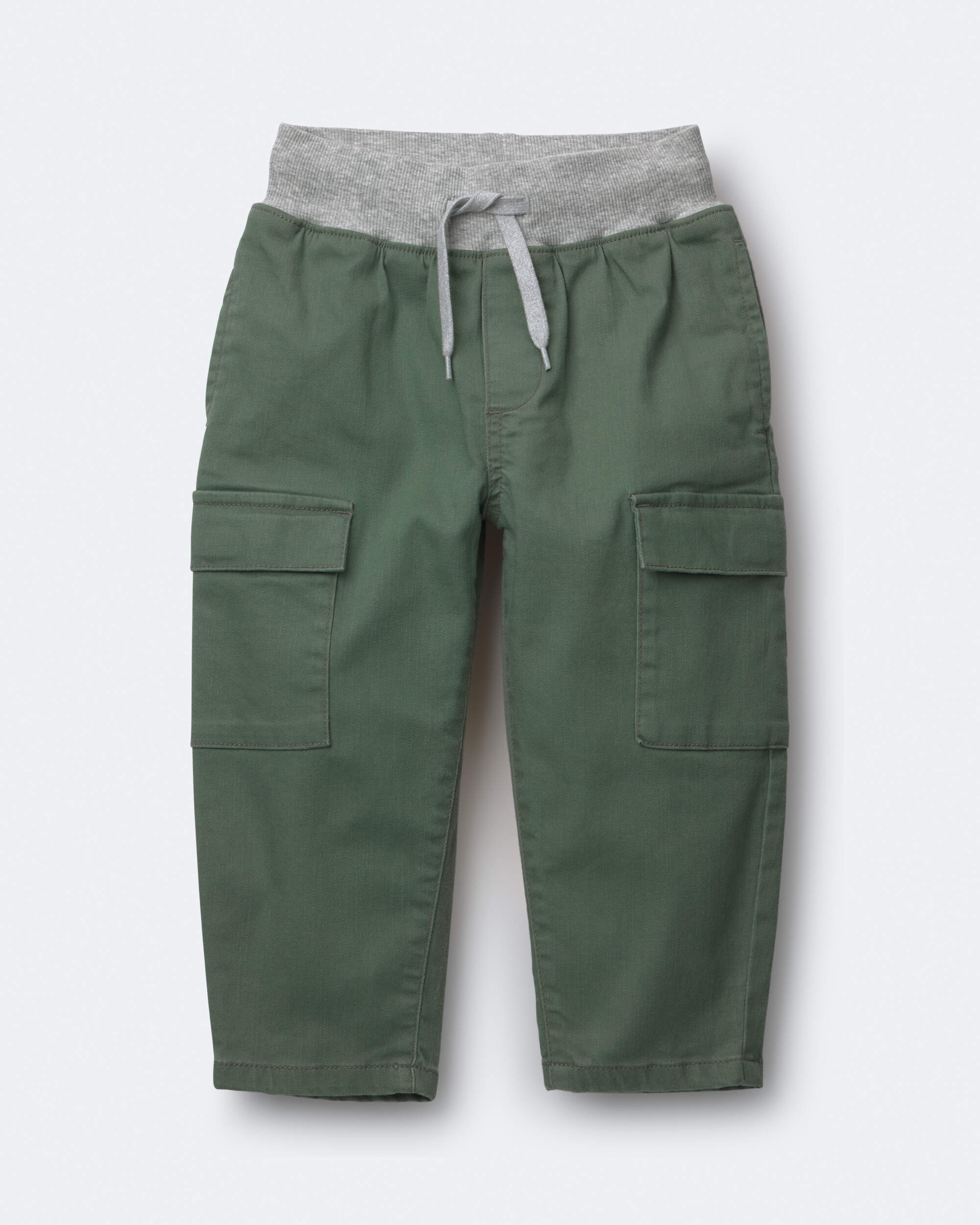 Toddler Boy Cargo Pant - Olive/Heather Grey
