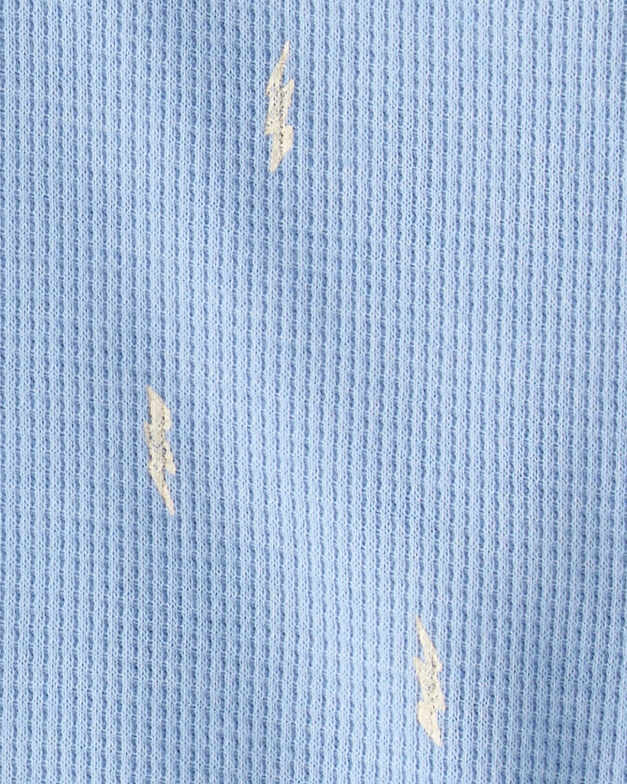 Baby Boy Lightning Thermal Bodysuit & Pant Set - Blue