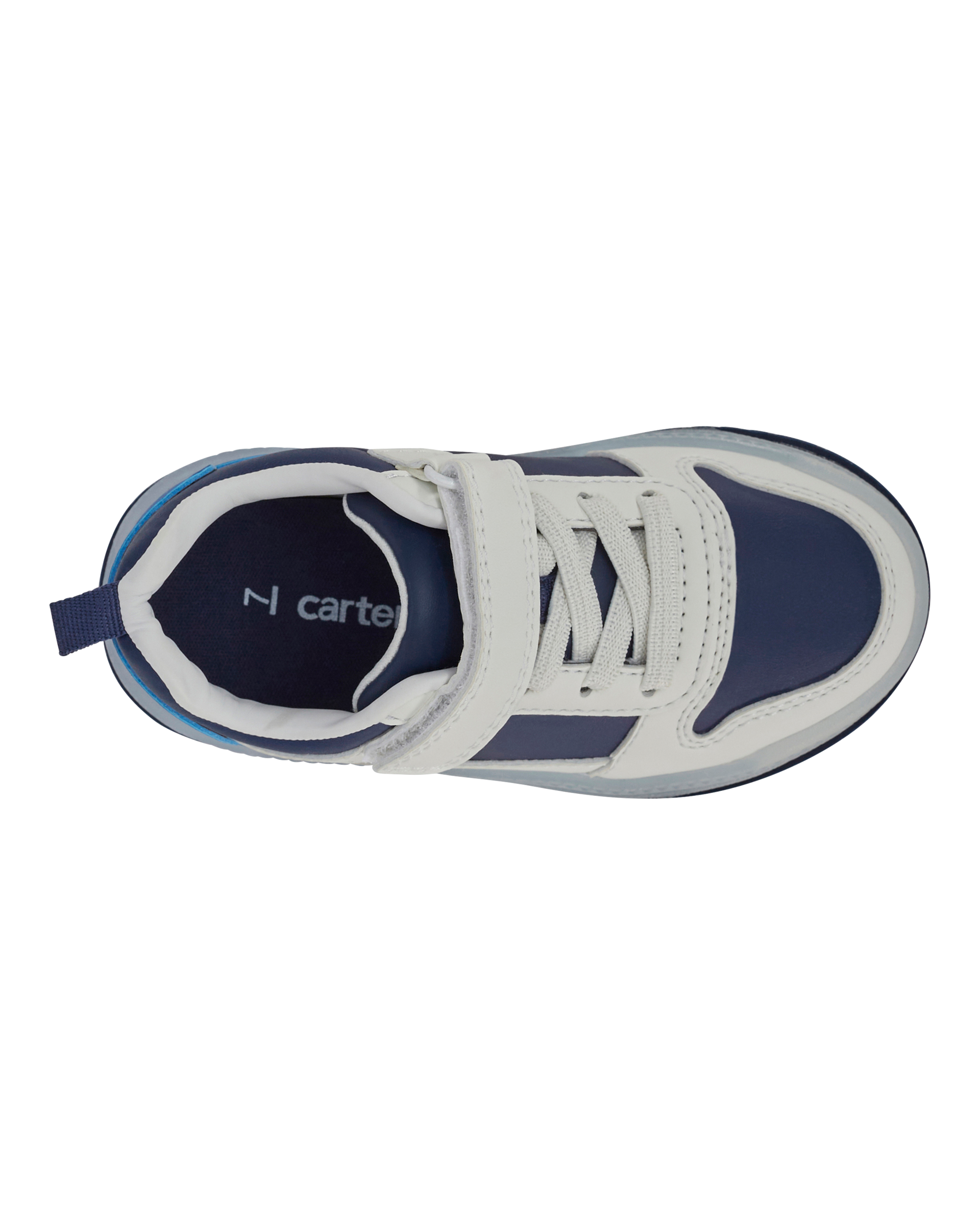 Toddler Light-Up Casual Sneakers - White/Navy