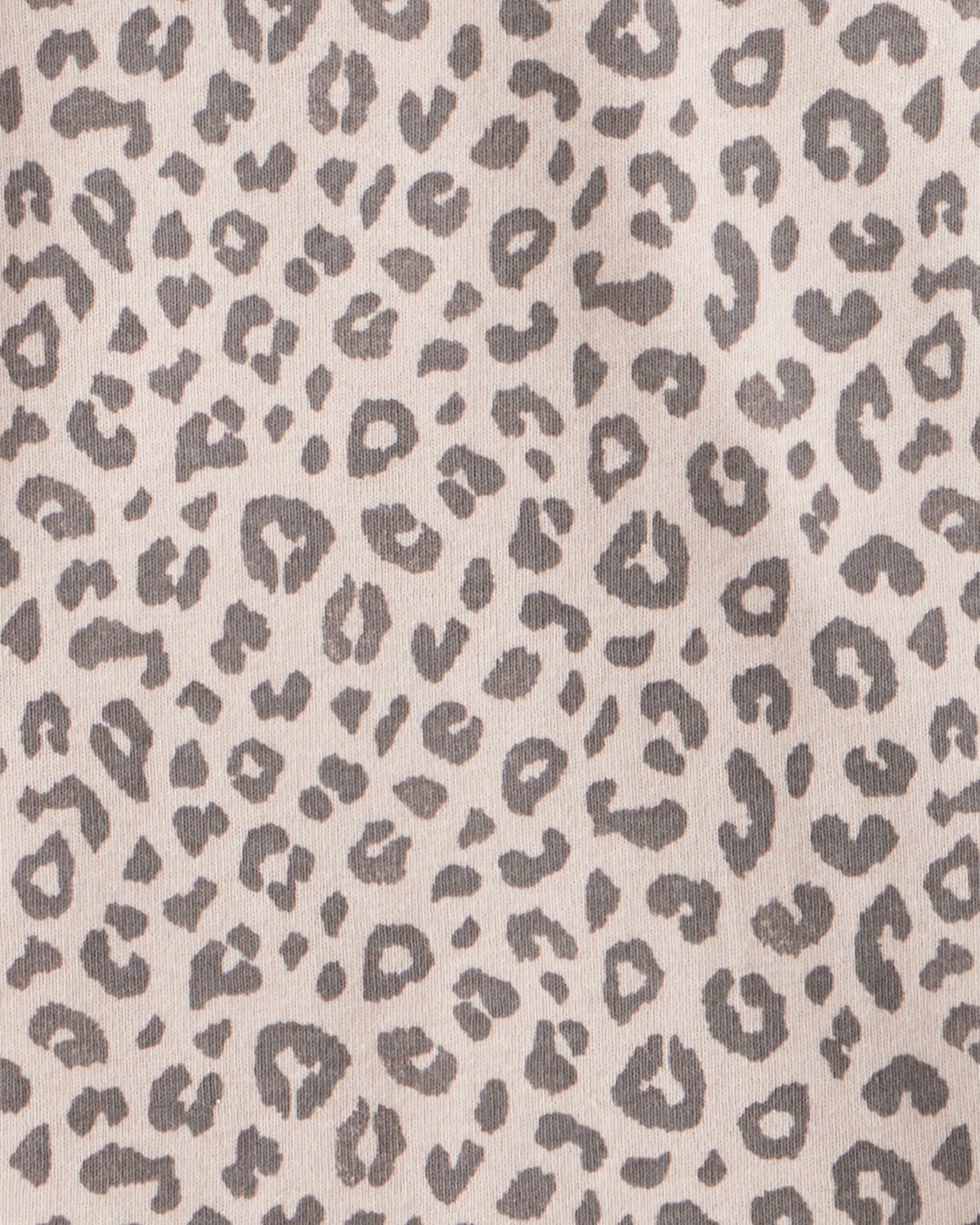 Baby Girl 4-Pack Leopard Print Cotton Long-Sleeve Multipack Bodysuits - Red/White