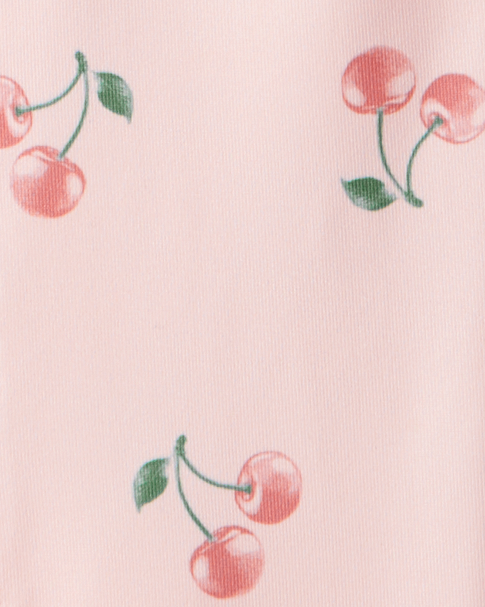 Girls Cherry Print Active Leggings - Pink