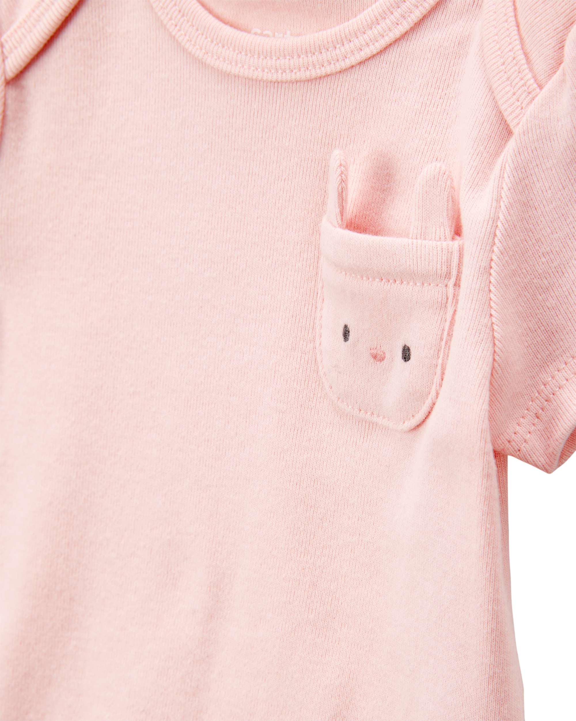 Baby Girl 5-Pack Floral Bunny Short-Sleeve Cotton Bodysuits