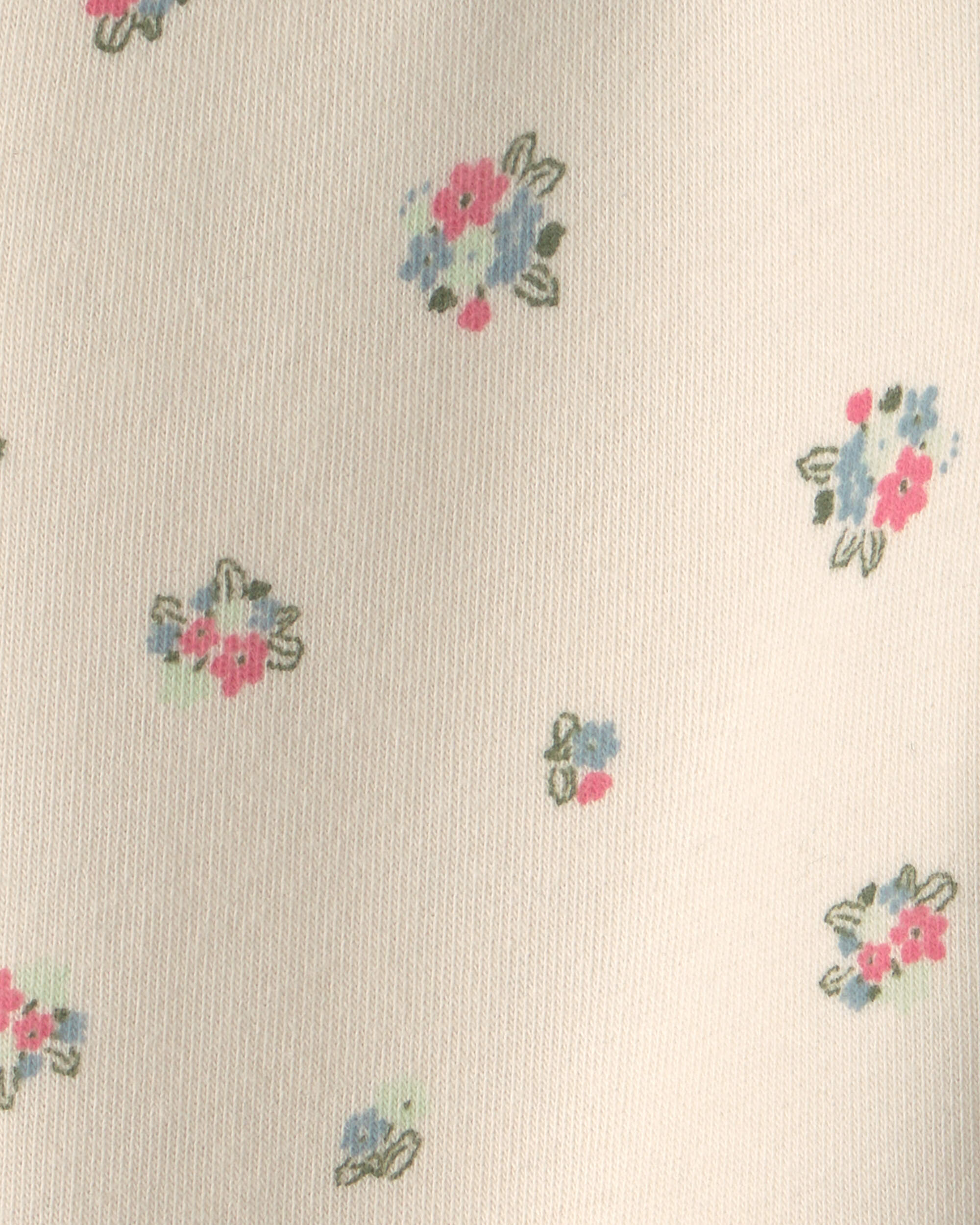 Baby Girl 3-Piece Floral Fleece Layering Set - Cream/Coral