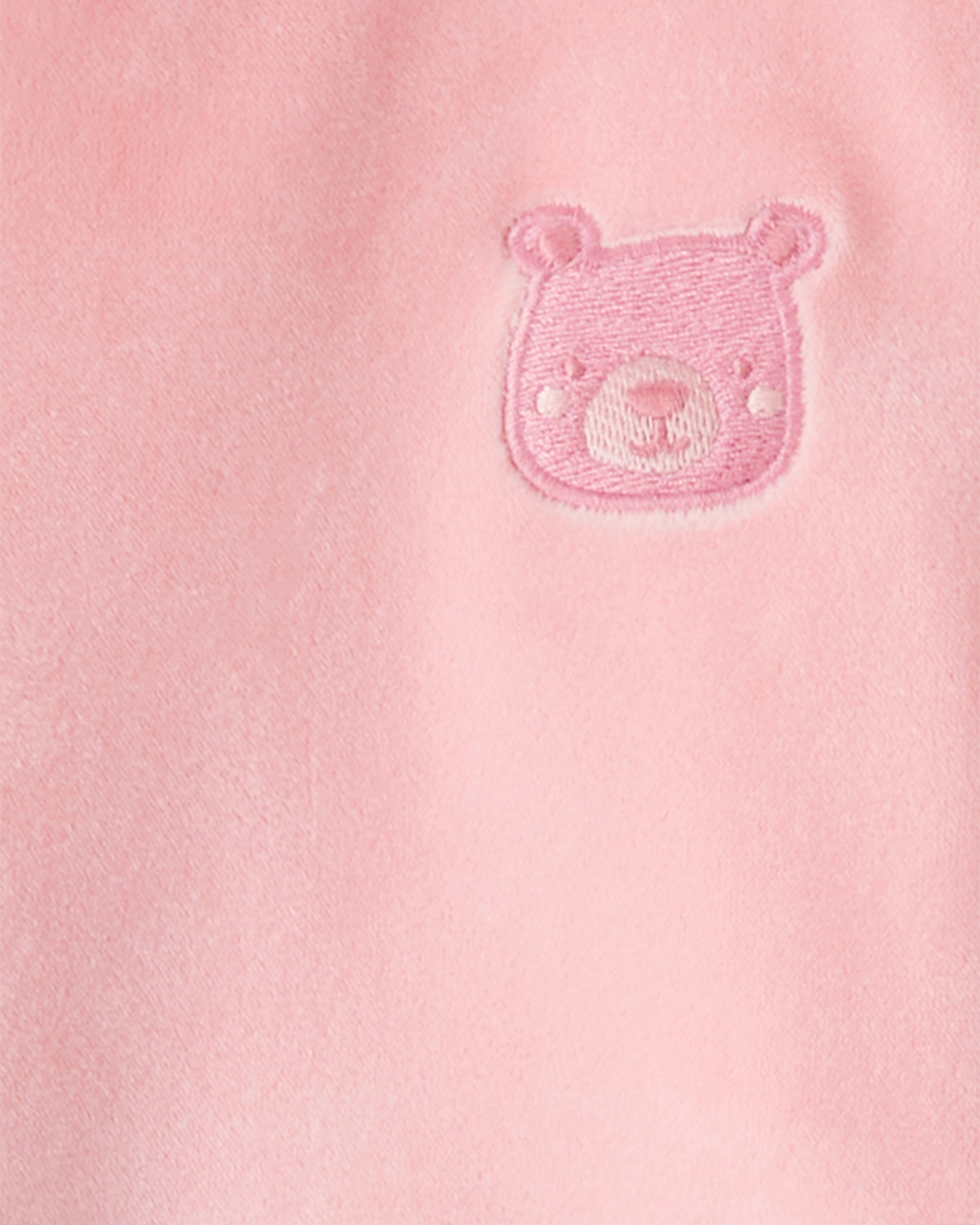 Toddler Girl Bear Velour Hoodie & Pant Set - Pink