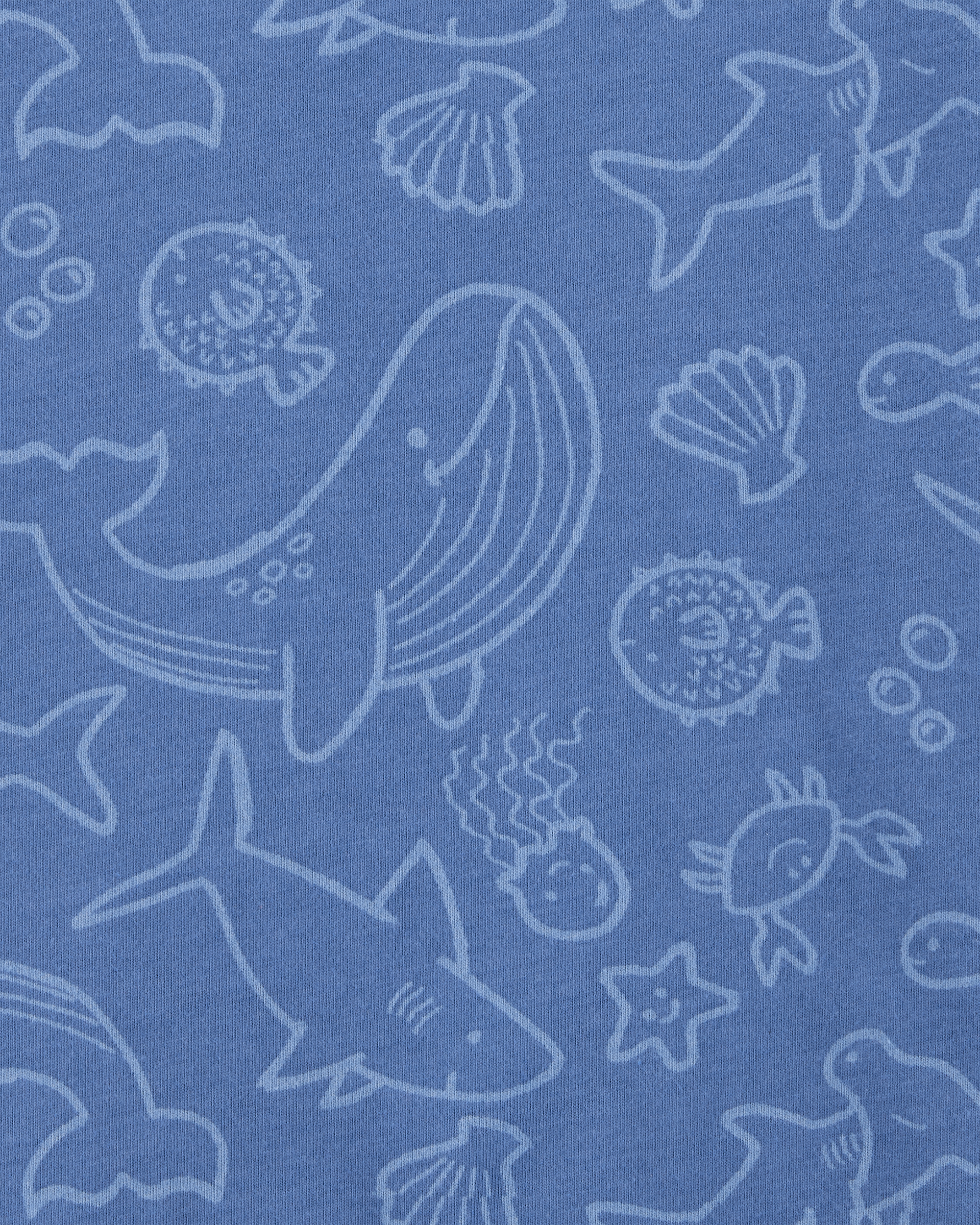 Sea Animals Print Knit Short-Sleeve Tee