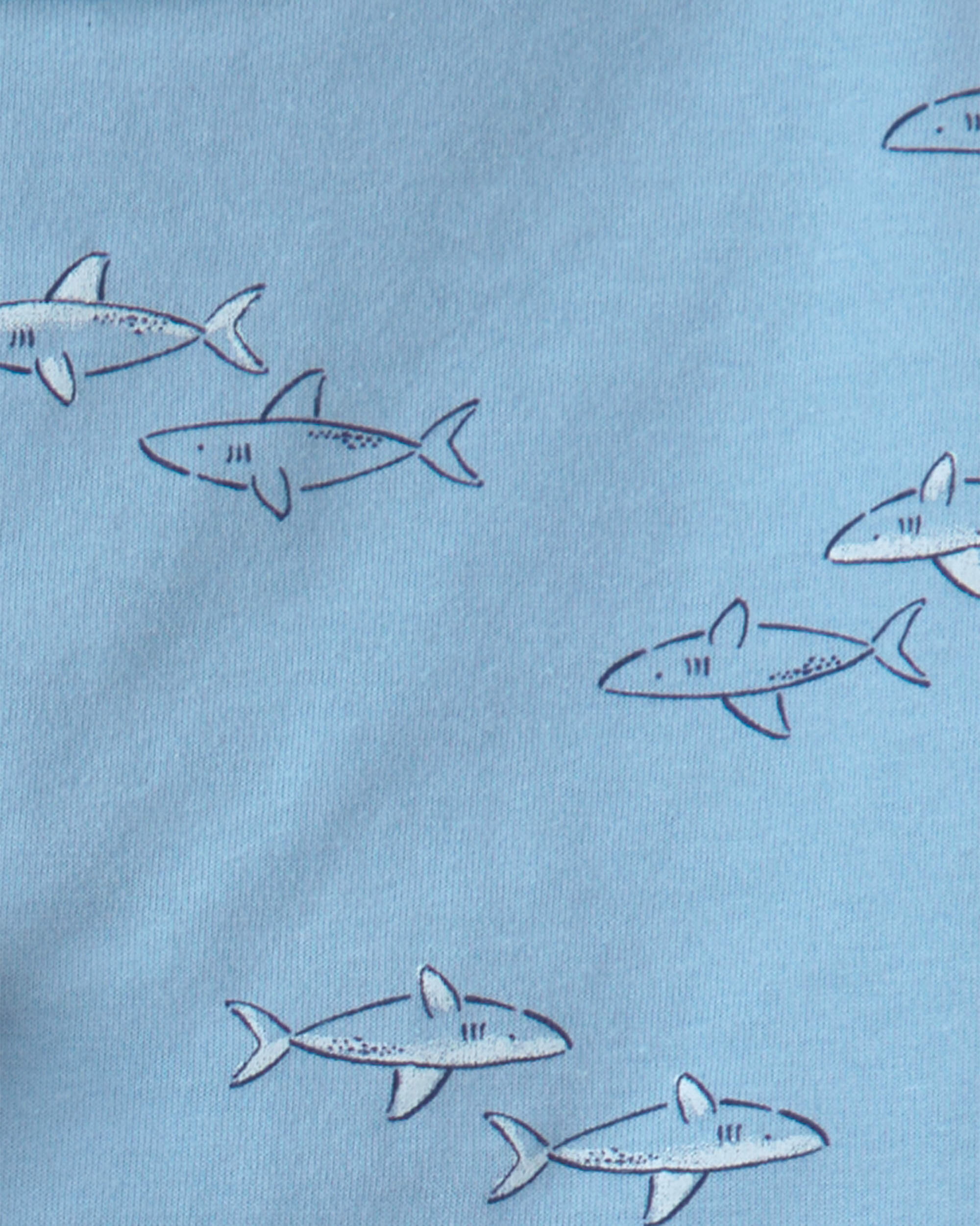 Baby Boy 4-Piece Shark Top & Short Set - Blue