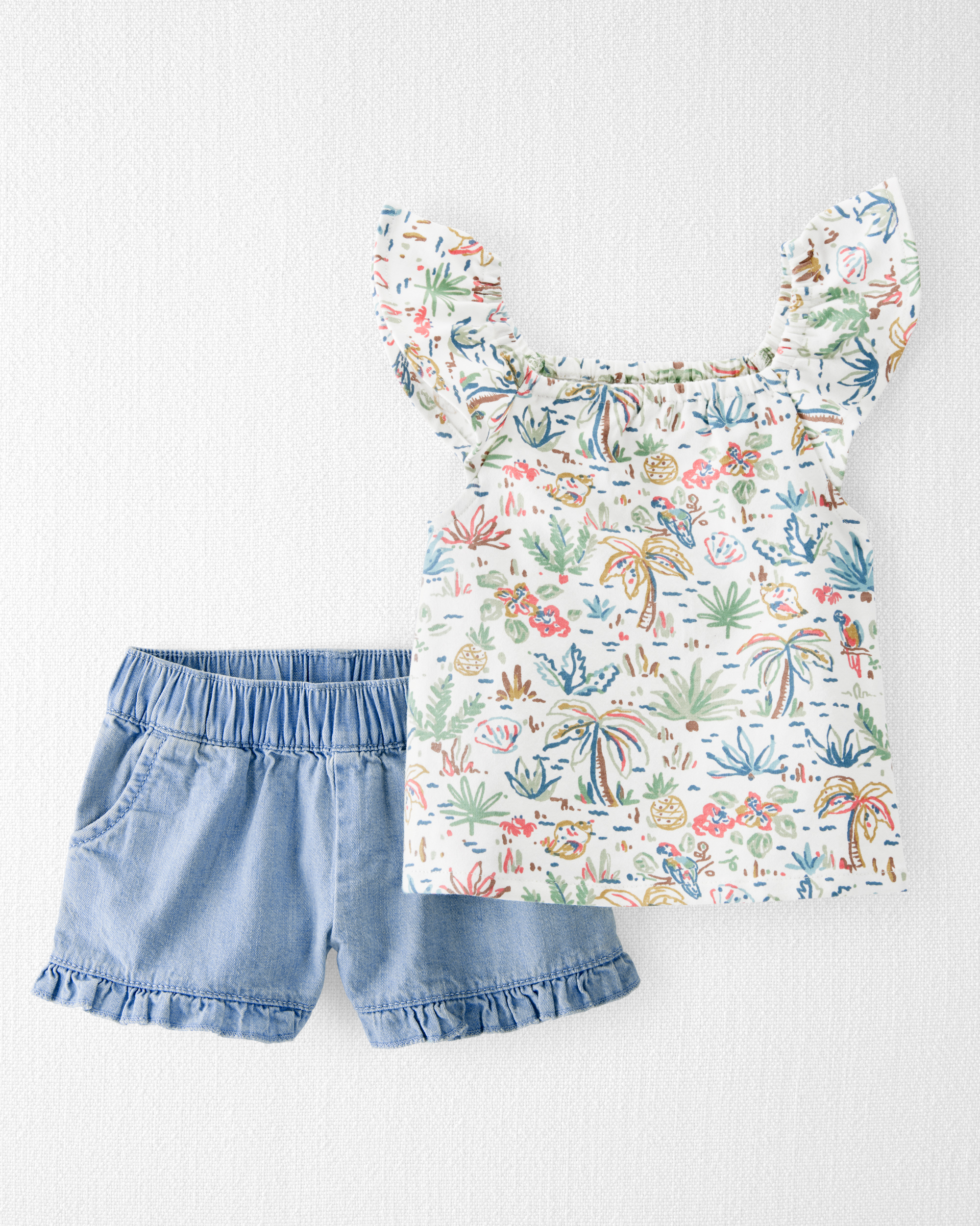 Baby 2-Piece Organic Cotton Tropical Set