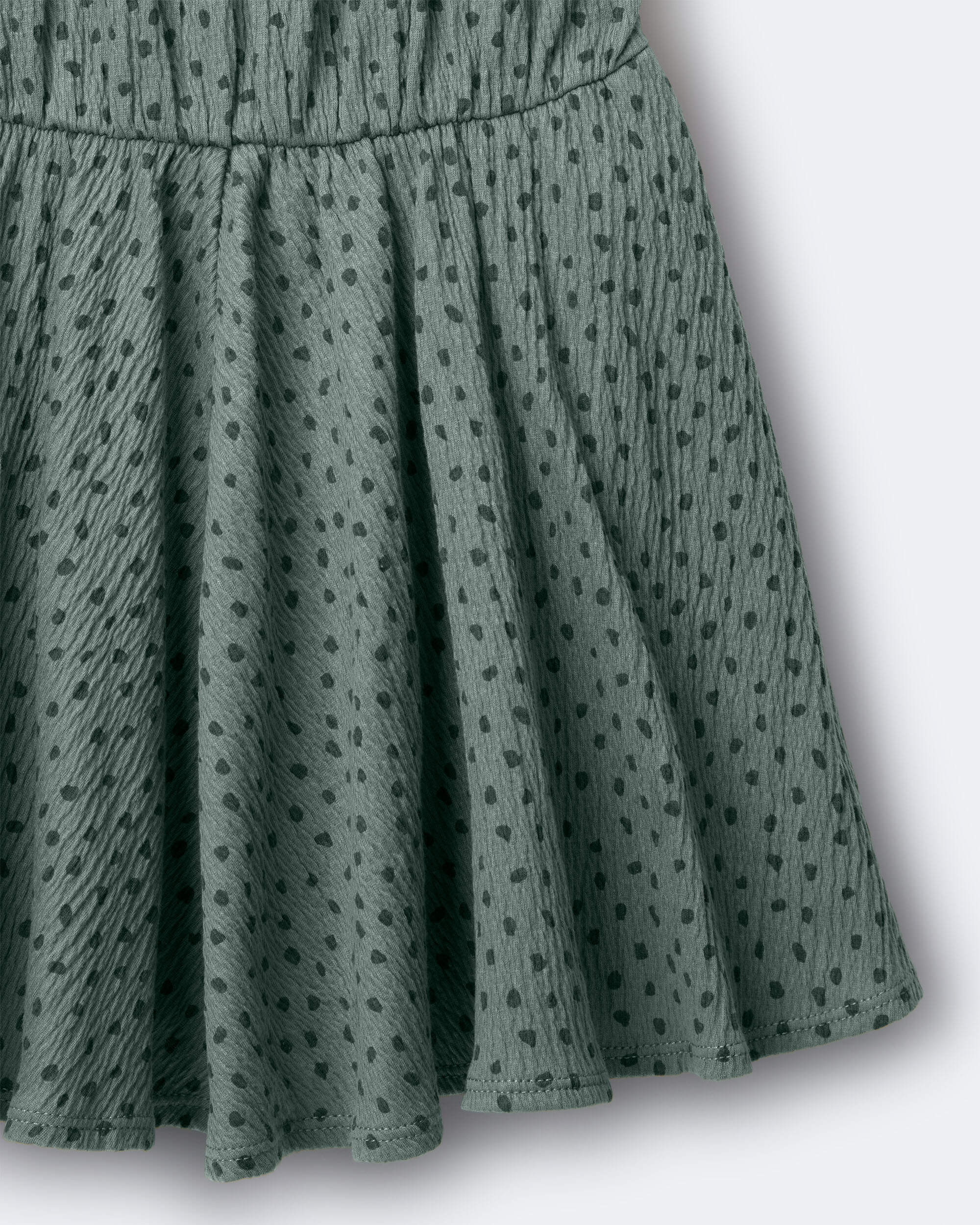 Toddler Girl Avenue Twirl™ Dress Dot Print - Olive