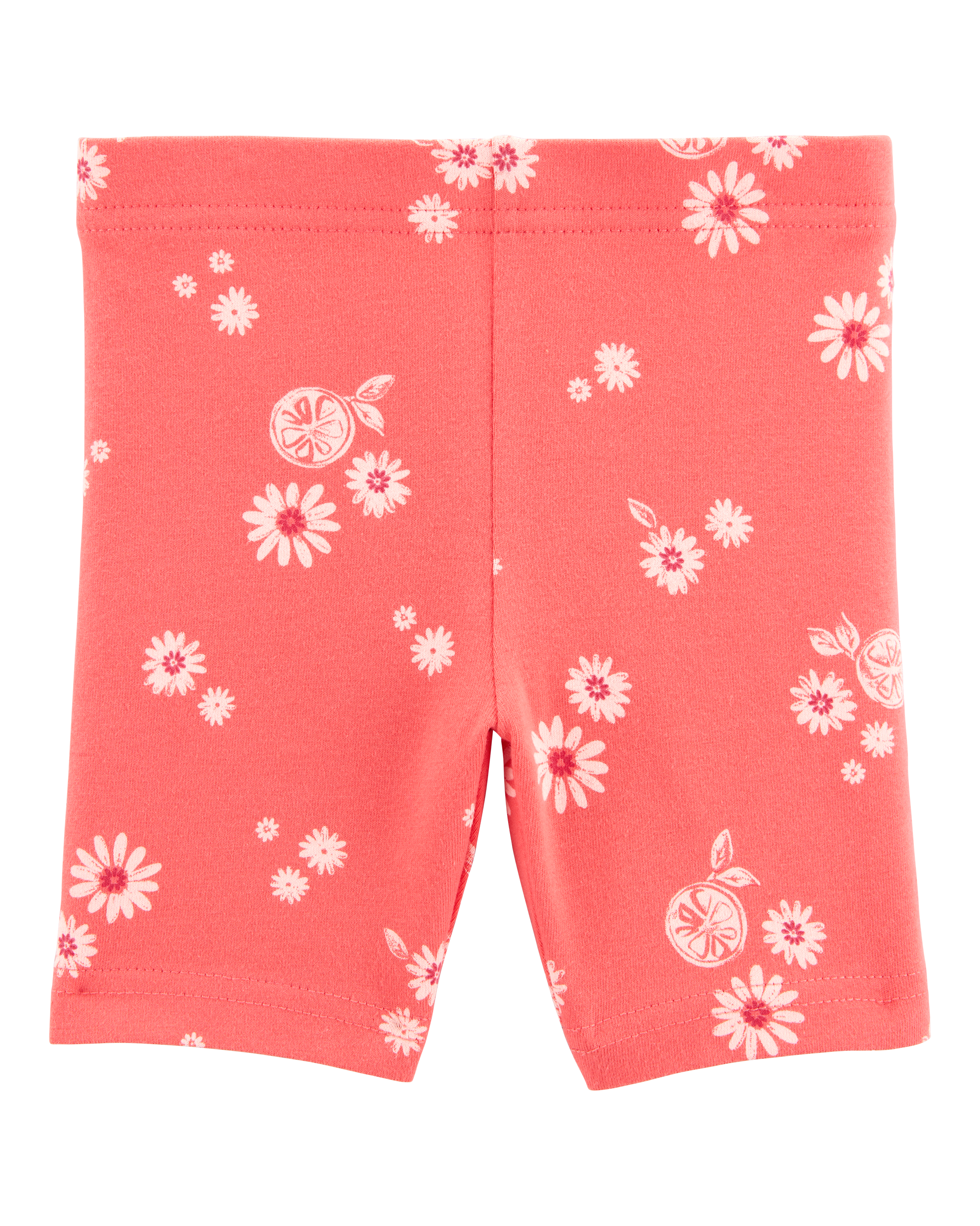 Baby Floral Bike Shorts - Orange