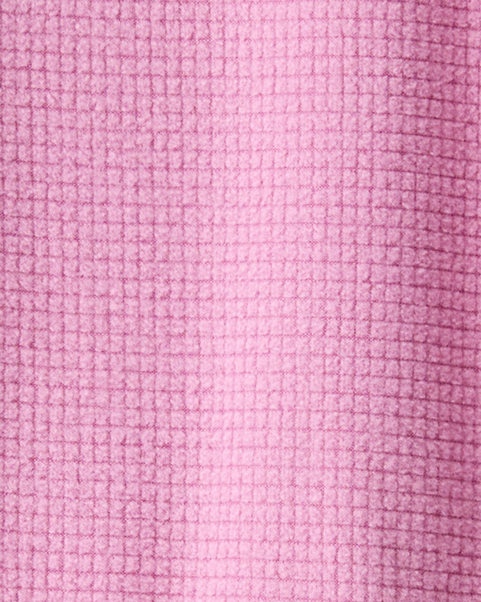 Baby Girl Fleece Loose Fit 1-Piece pyjamas-Pink