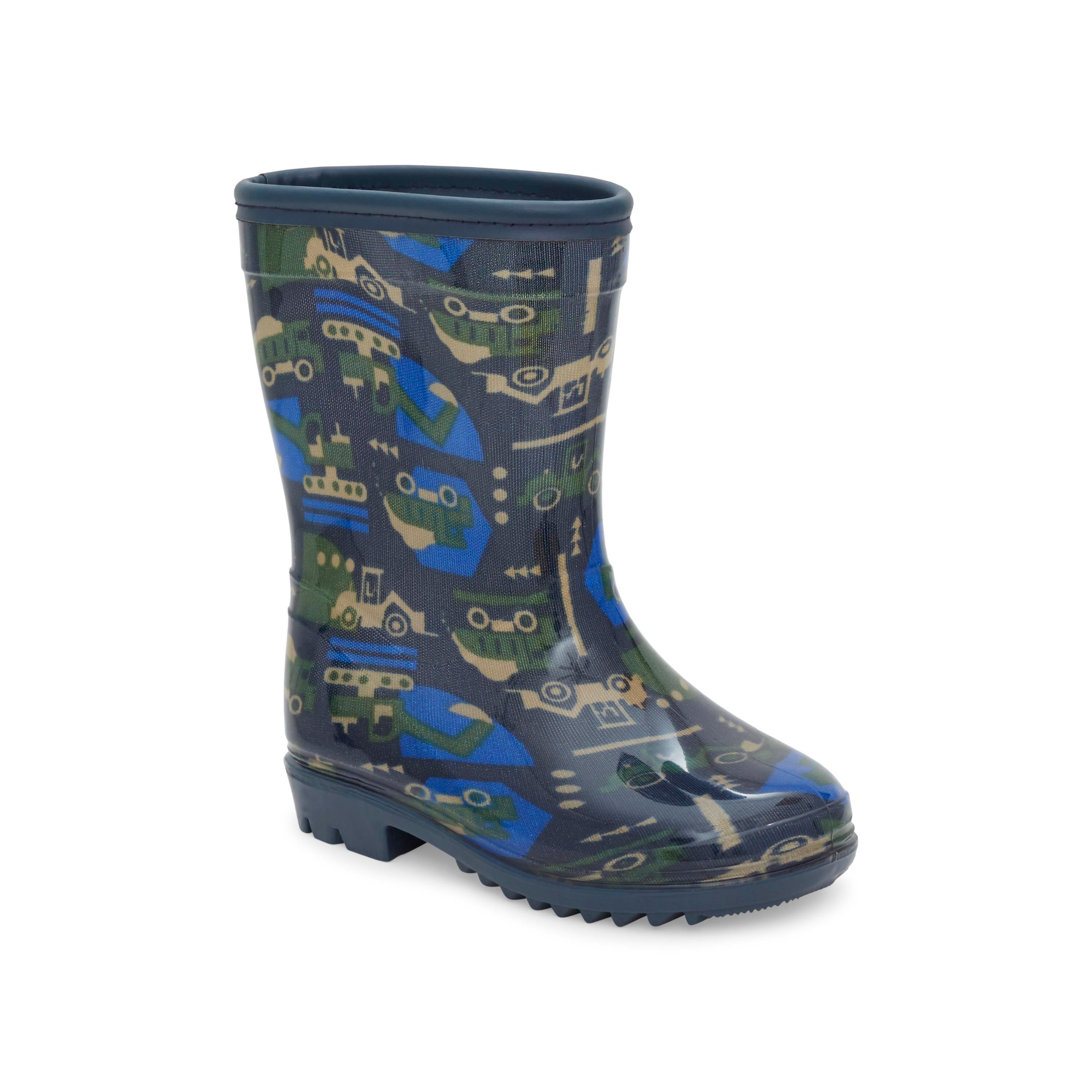 Toddler Boys Toddler Construction Print Rain Boots 12 Carter s