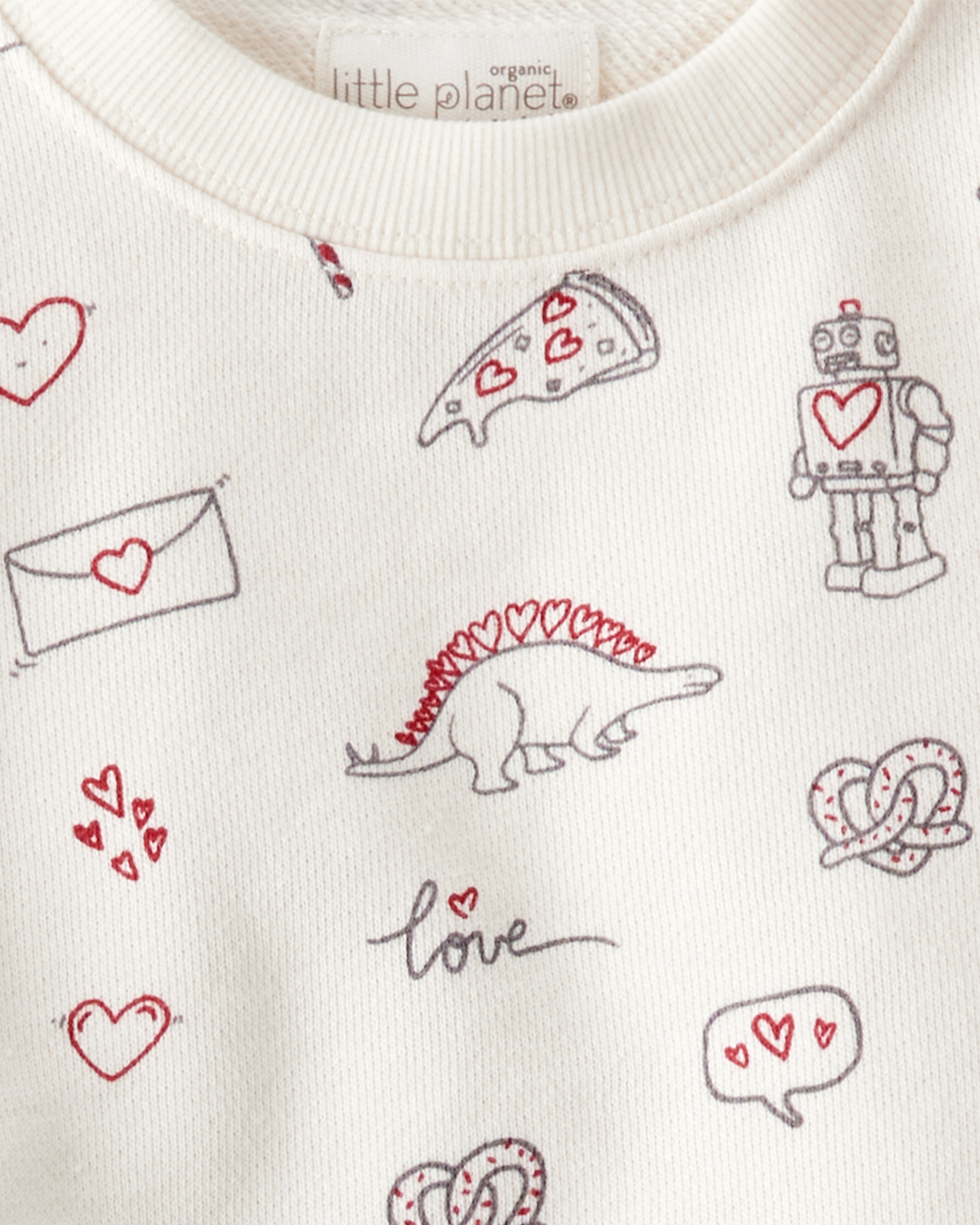 Toddler Boy 2-Piece Organic Cotton Set Little Loves Print