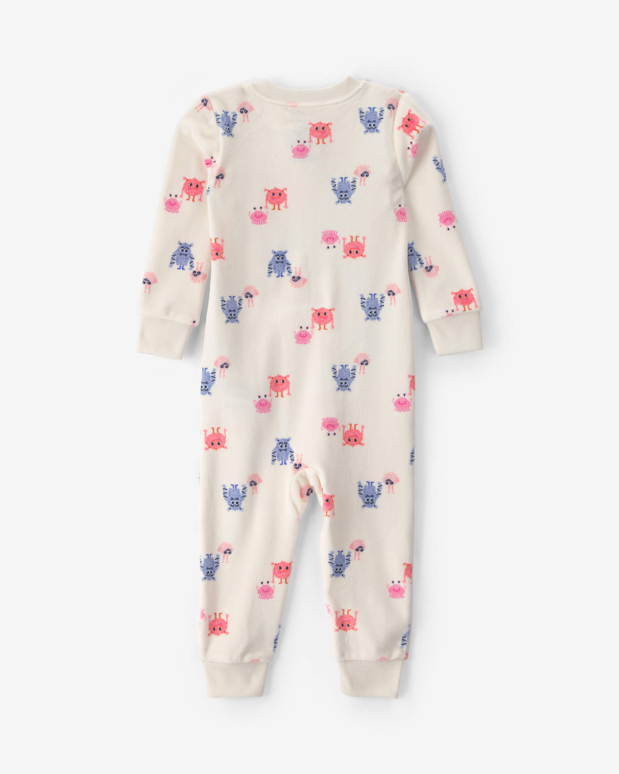 Toddler Girl 1-Piece Monster DreamPlush Snug Fit Pyjama - Cream