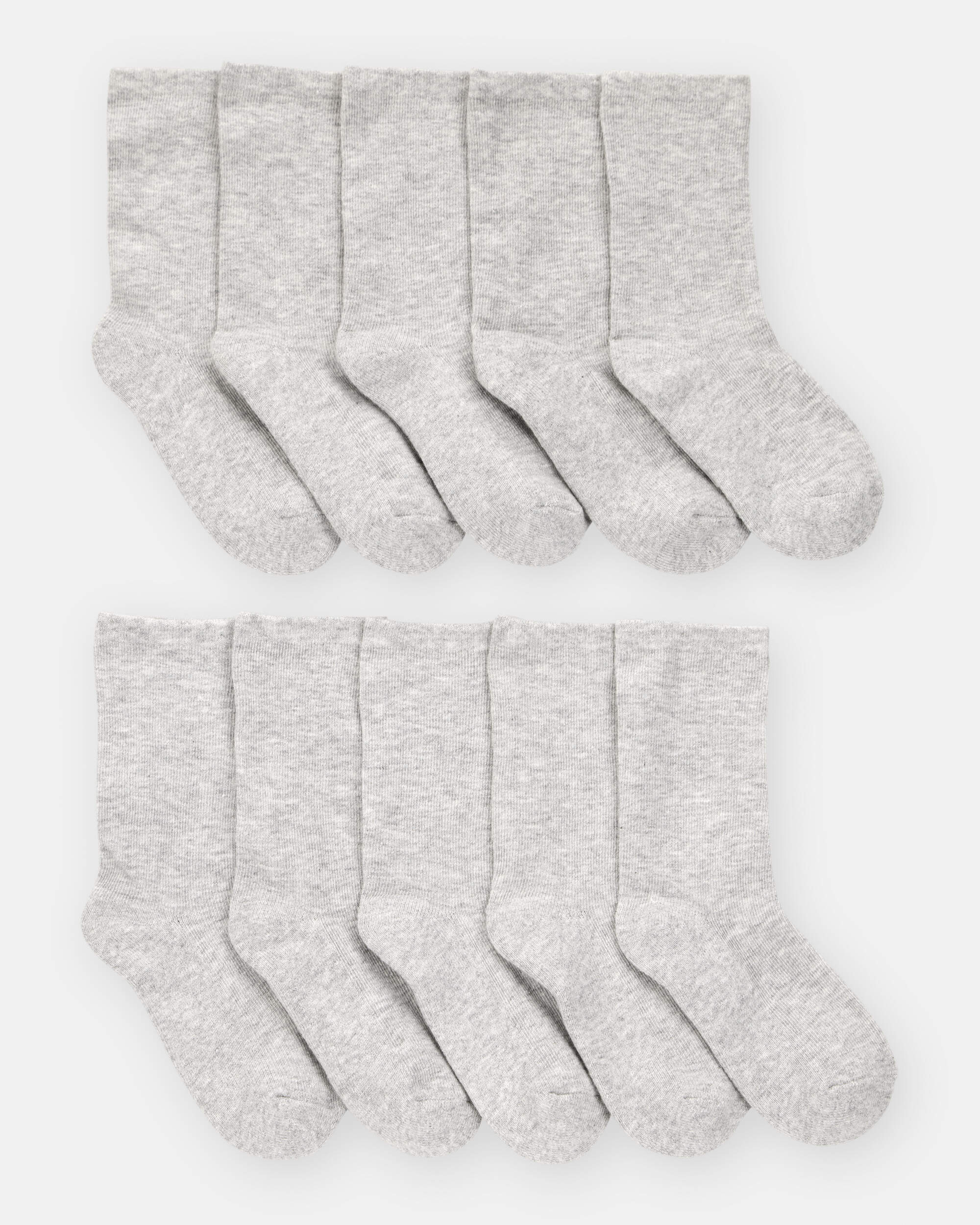 Boys 10-Pack Crew Socks - Grey