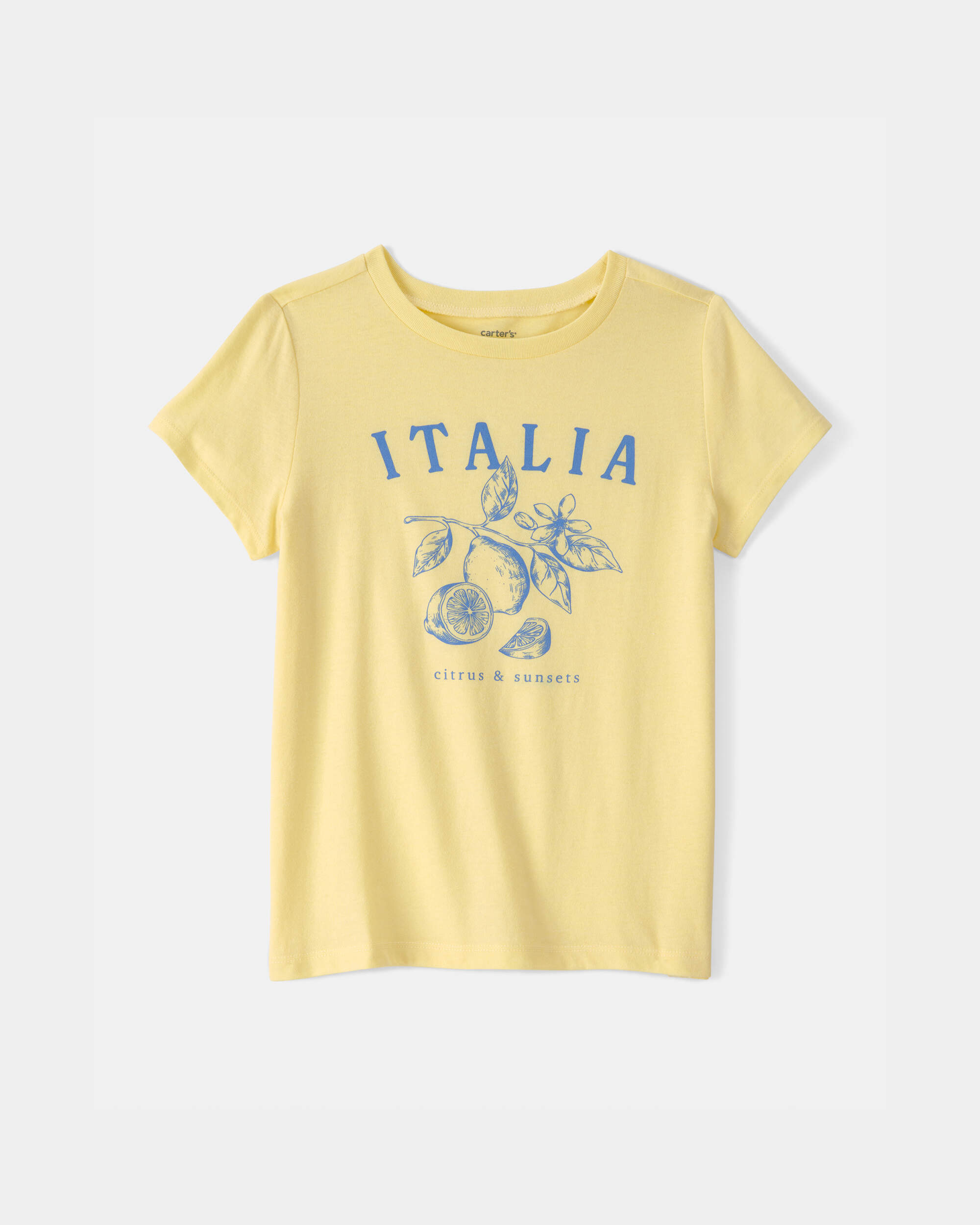 Girls Italia Lemon Graphic Tee - Yellow