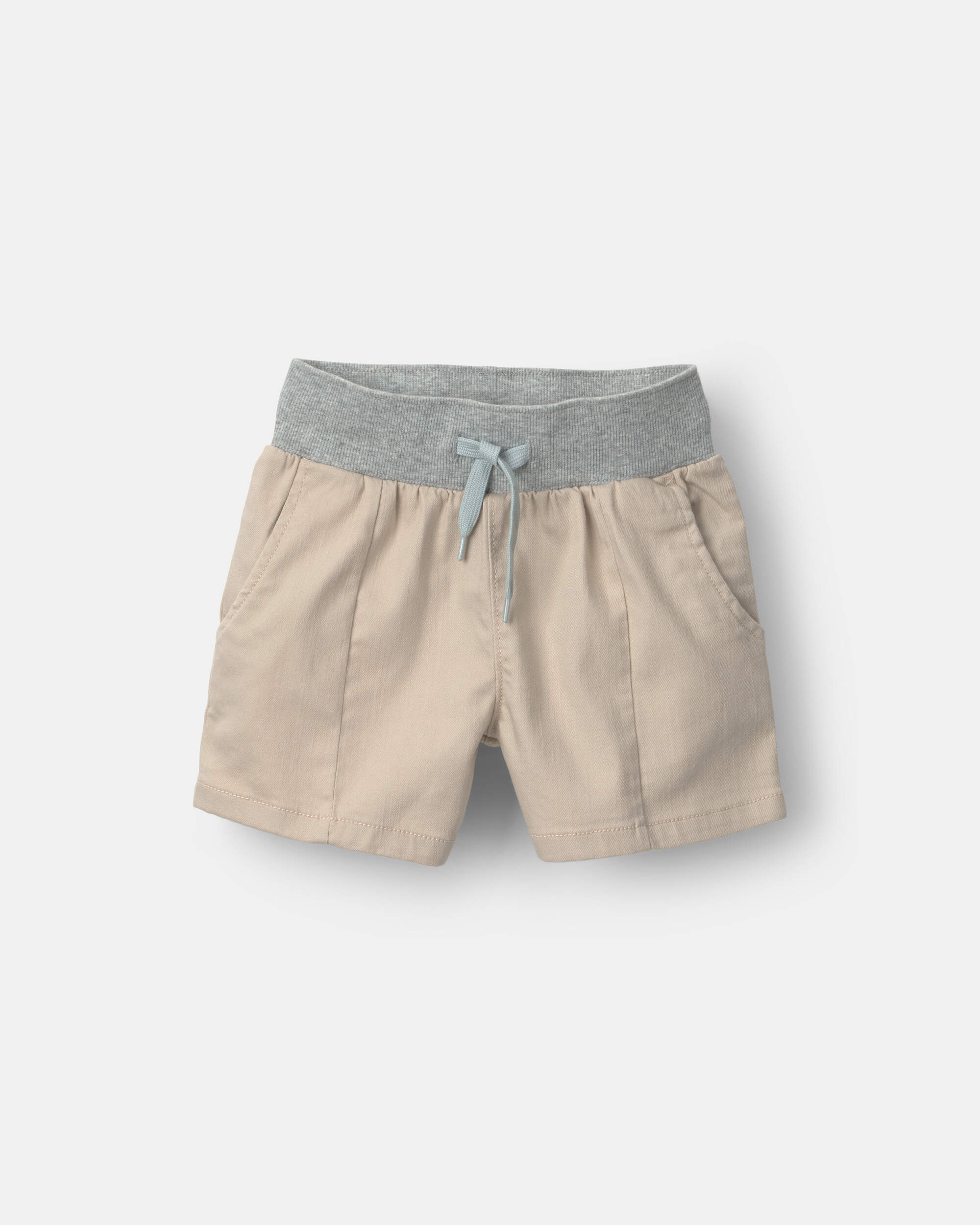 Toddler Boy Long-Line Short - Tan