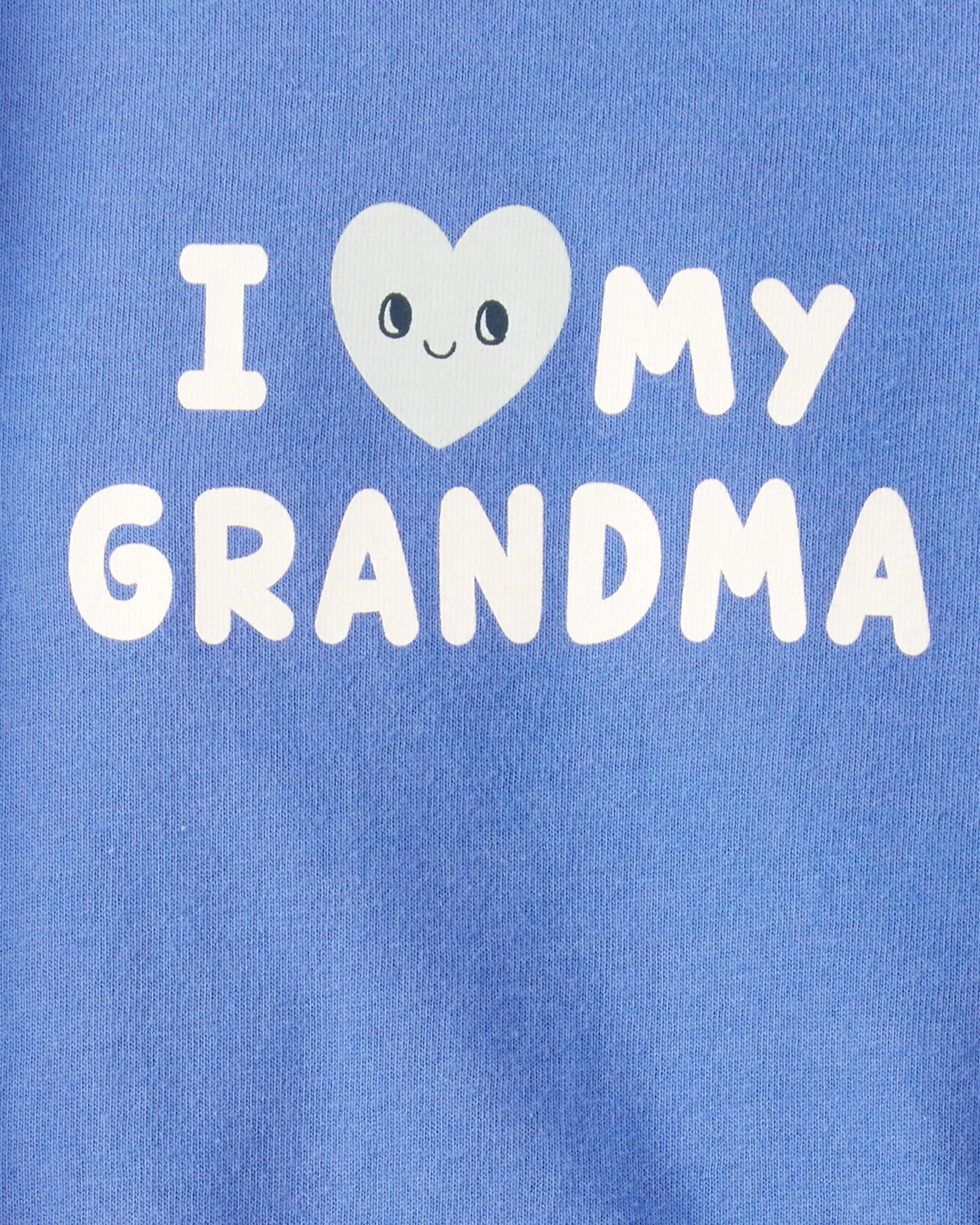Baby I Love My Grandma Cotton Long-Sleeve Graphic Bodysuit - Blue