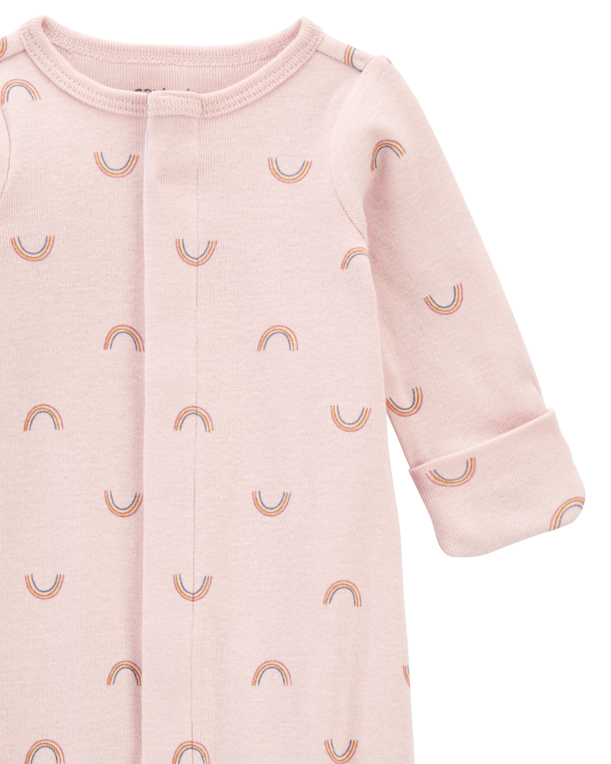 Baby Preemie Rainbow Cotton Sleeper Gown