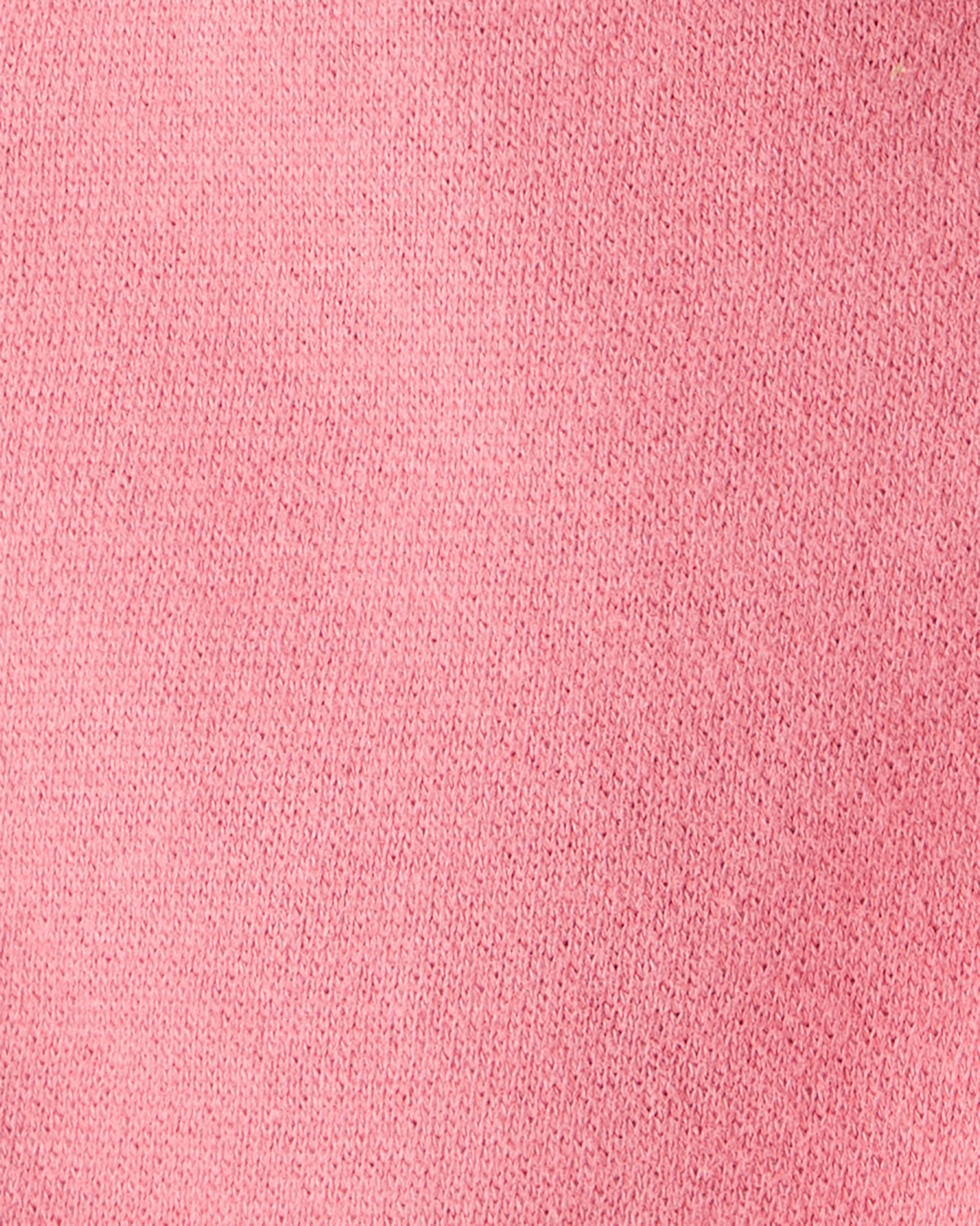 Baby Girl Cotton Pull-On Pants - Pink