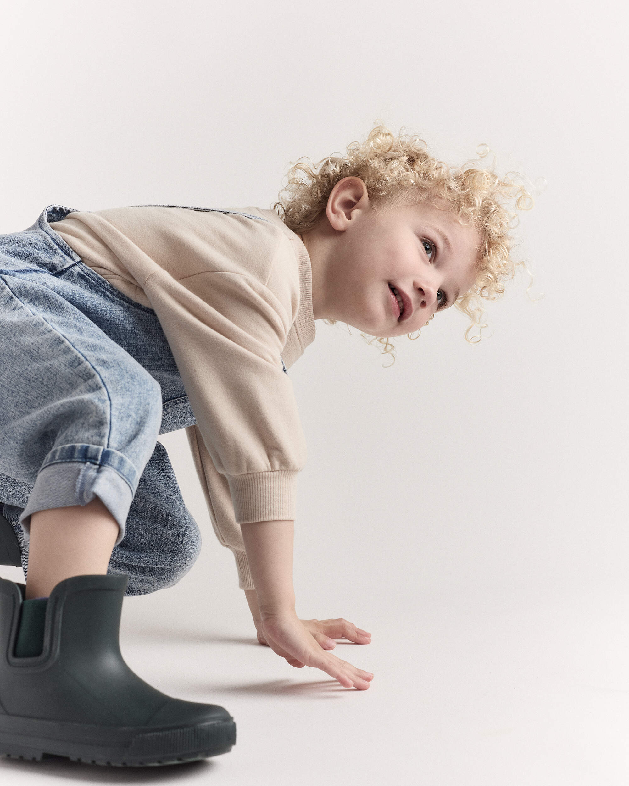 Toddler Avenue Wash Denim Overalls - Blue