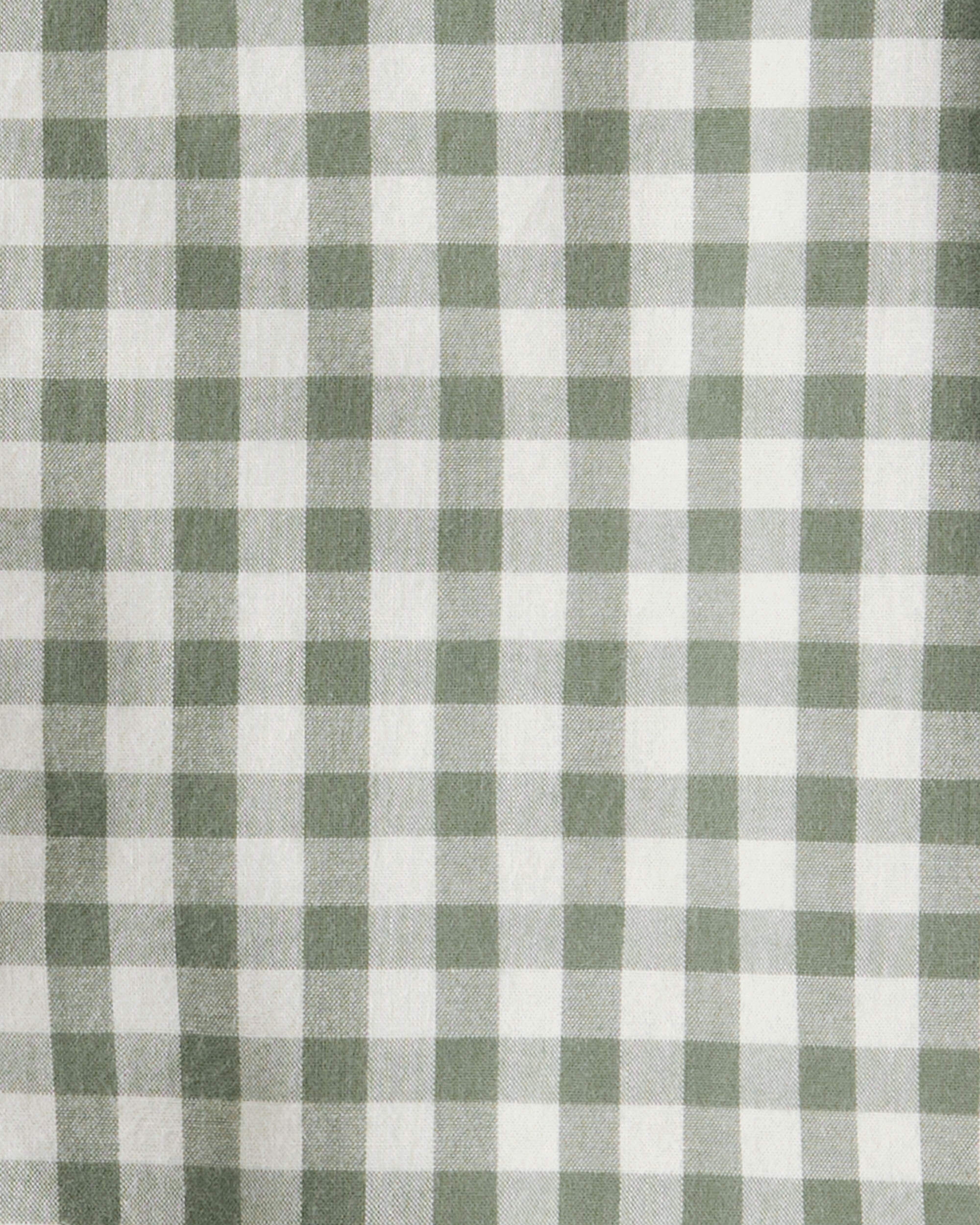 Baby Boy Long-Sleeve Plaid Button Down Shirt - Green