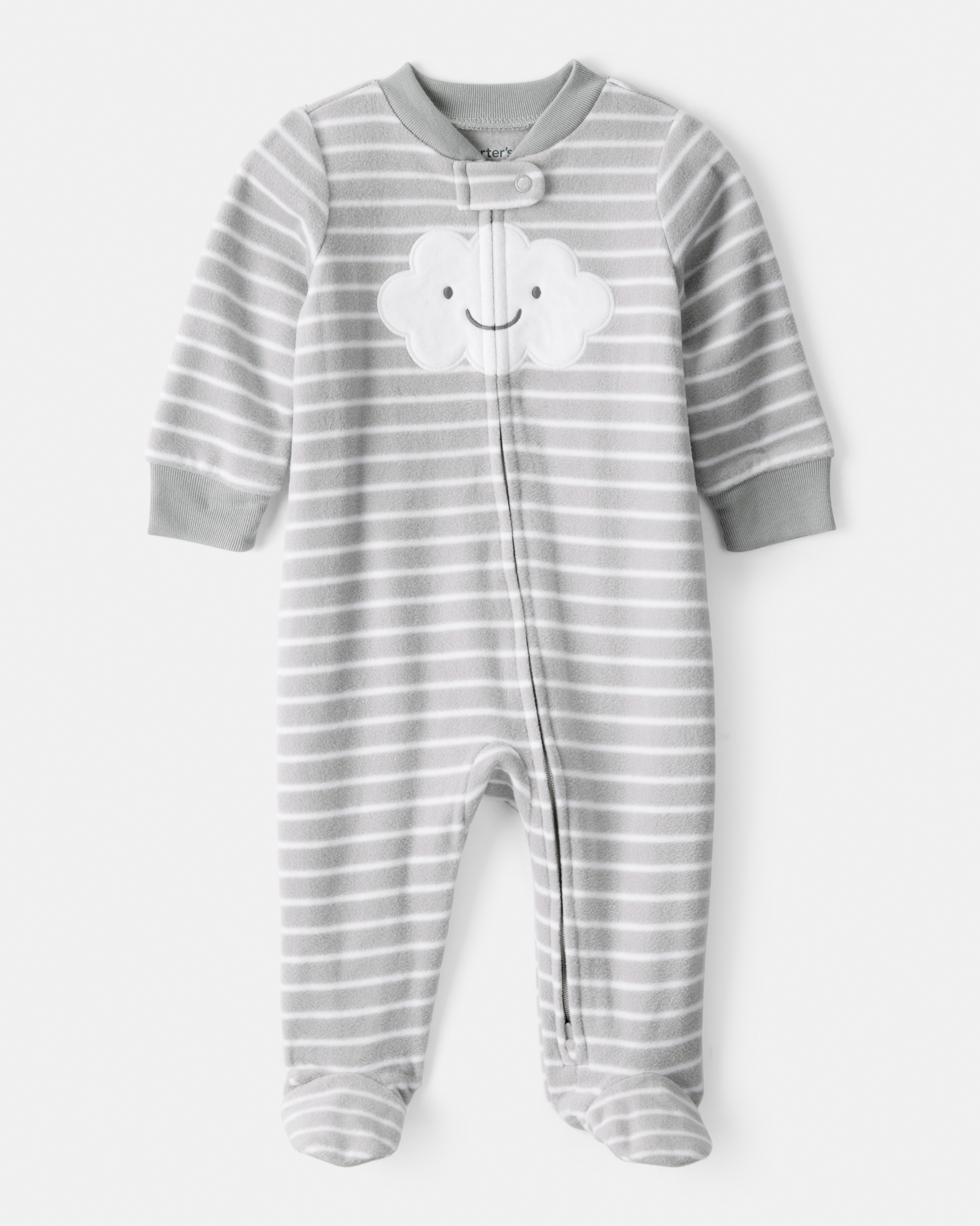 Baby Cloud Print Loose Fit Sleeper - Grey