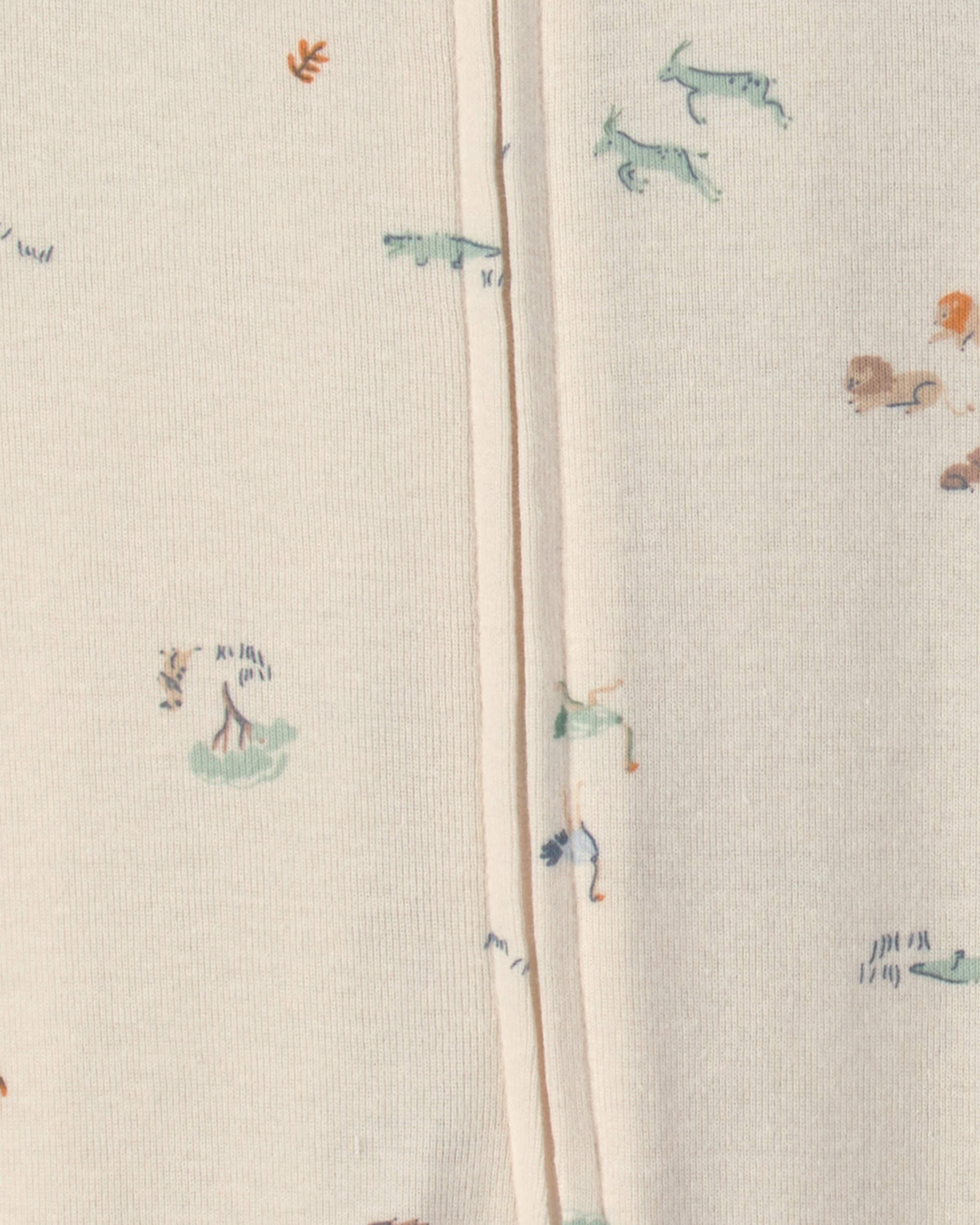 Baby Boy 2-Pack Safari Snug Fit Sleepers - Blue/Ivory