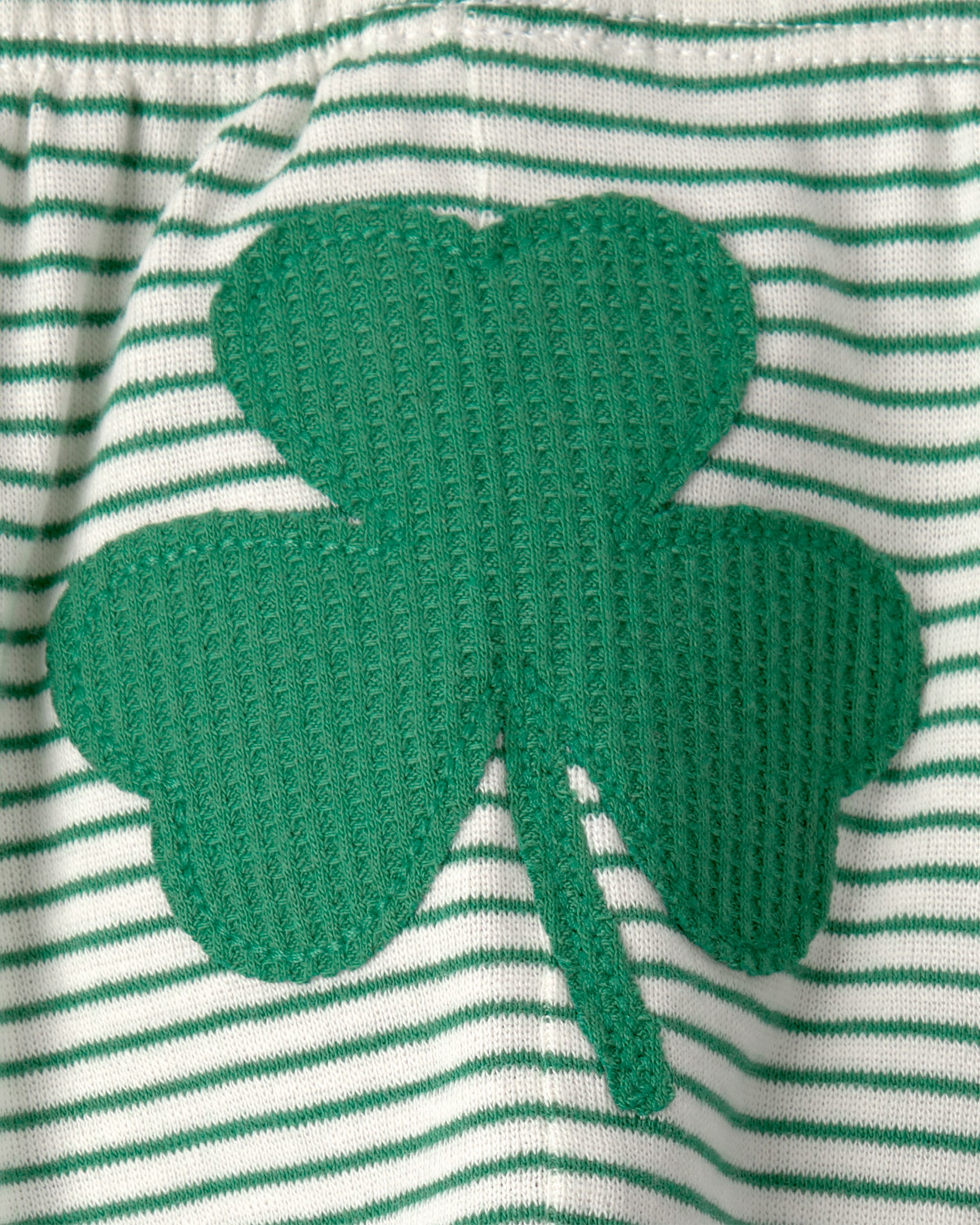 Baby St. Patrick's Day 2-Piece Striped Long-Sleeve Bodysuit & Pant Set - Green/White