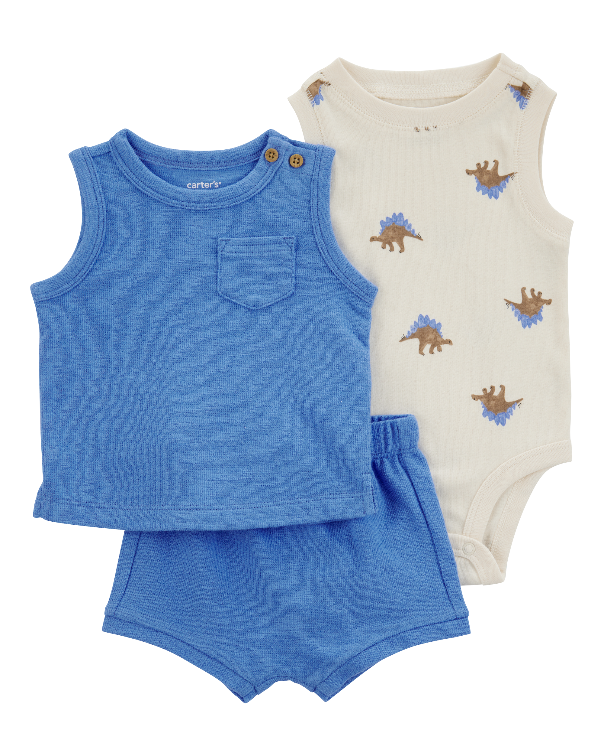 Baby 3-Piece Dinosaur Little Short Set