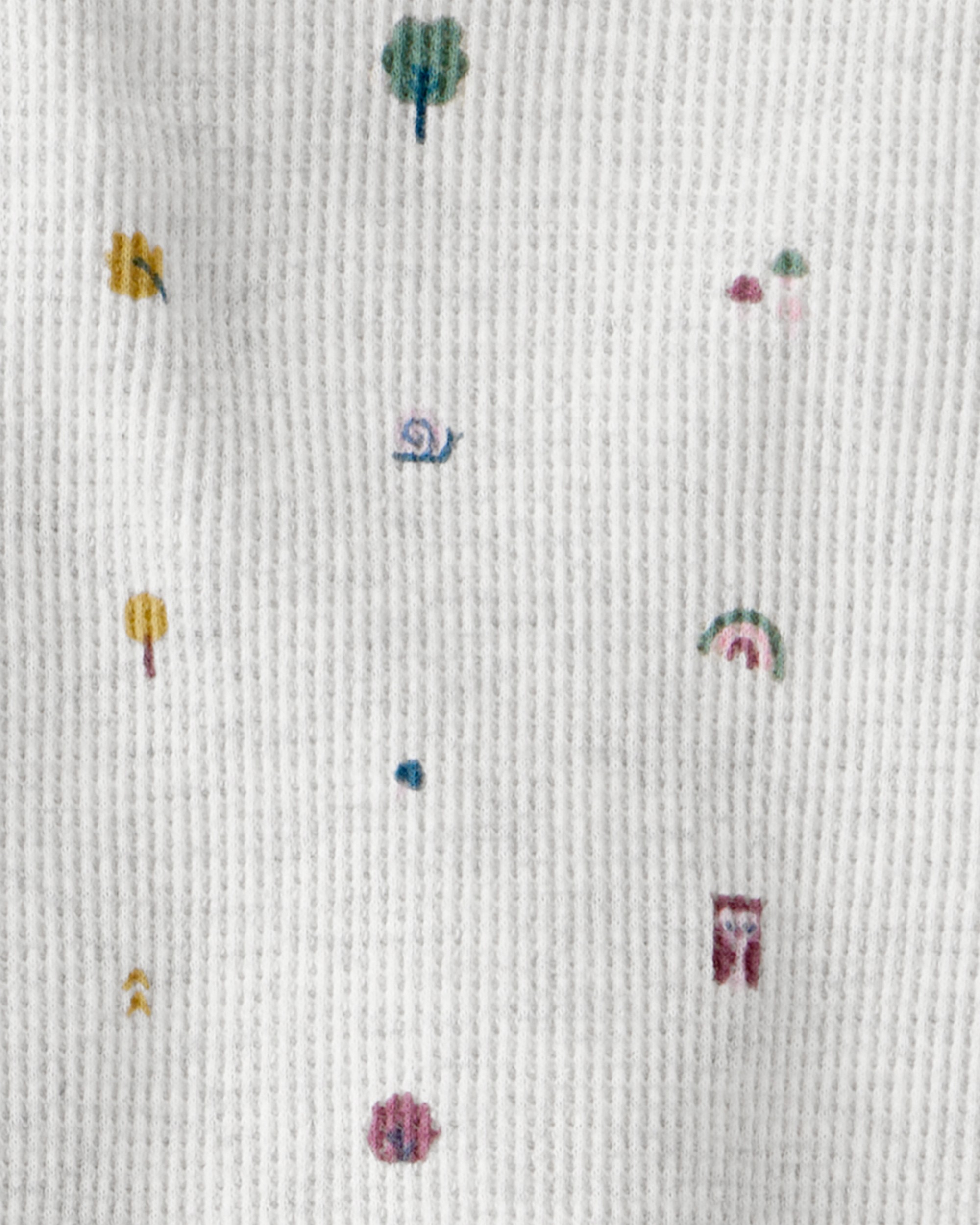 Baby Girl 2-Piece Organic Cotton Waffle Knit Set Icon Print