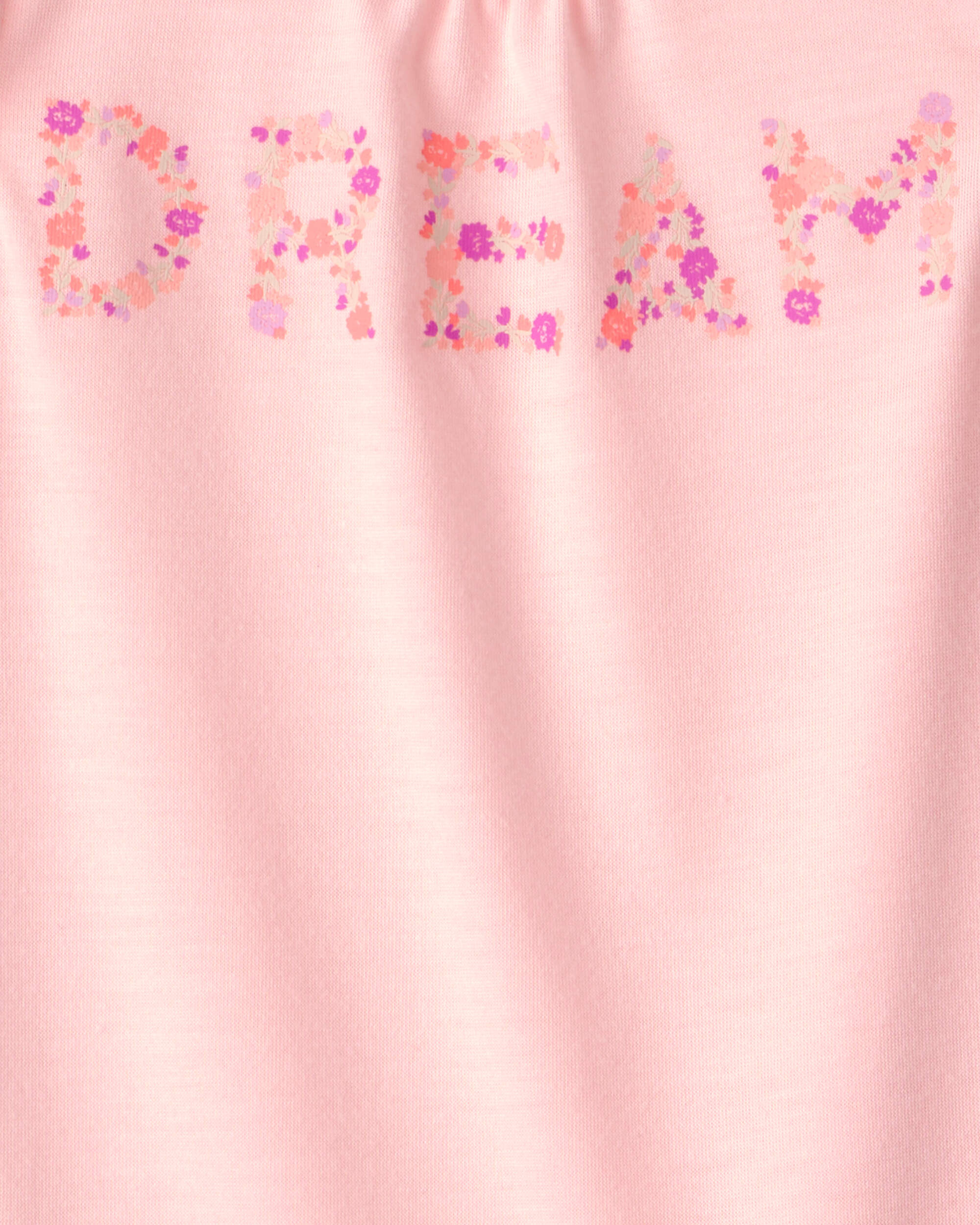 Girls 2-Pack 'Dream' Floral Loose Fit Nightgown - Pink