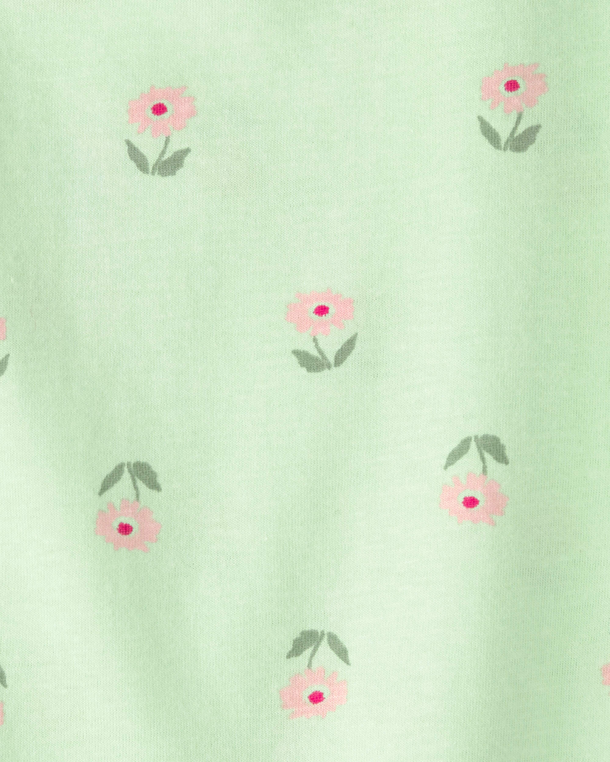 Toddler Girl Floral Top - Green