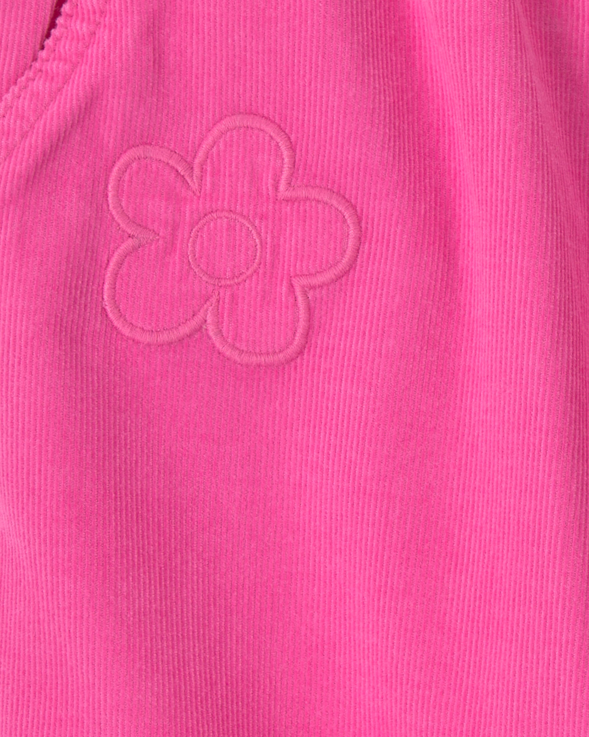 Toddler Girls' Floral Corduroy Pull-On Pants - Pink
