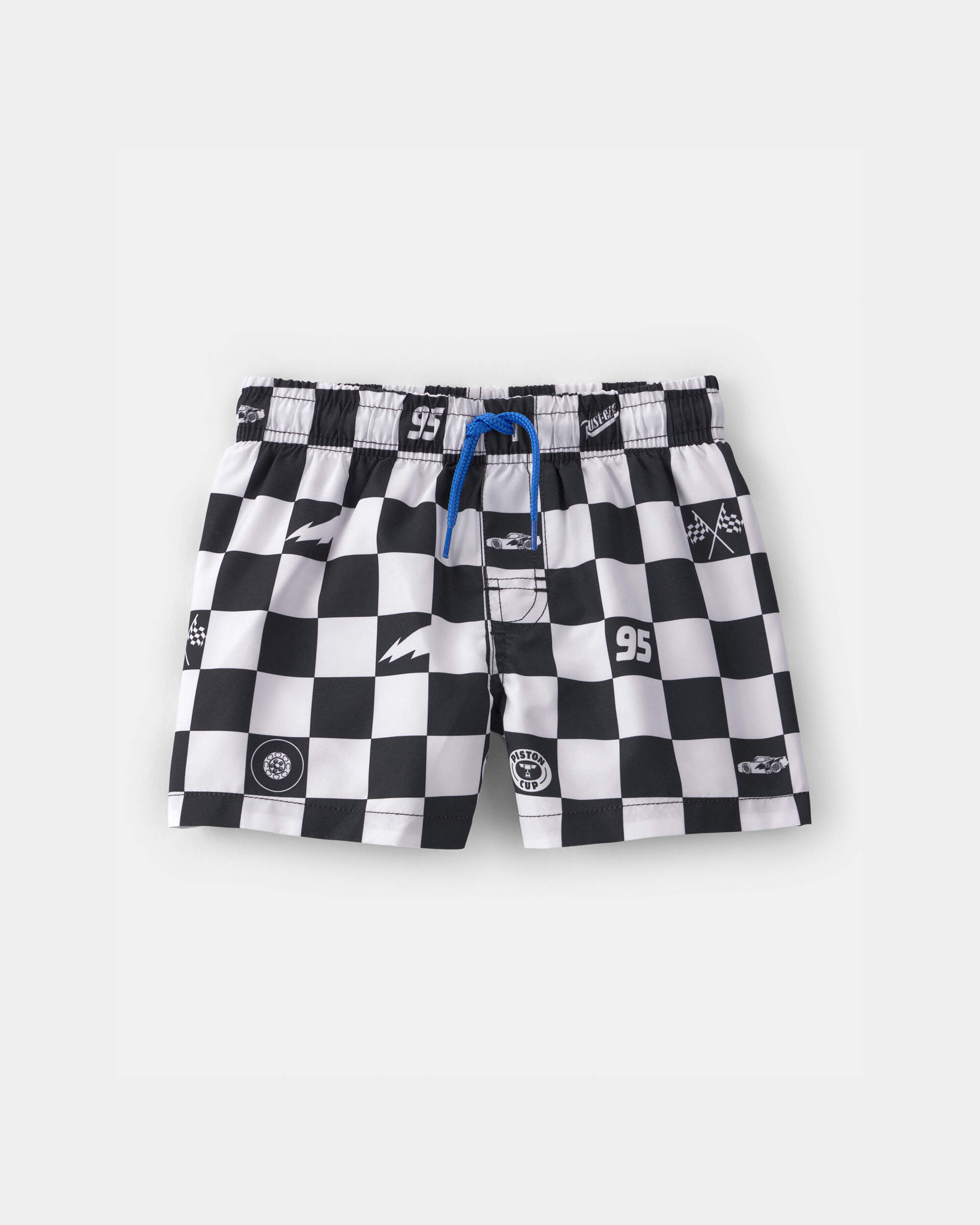 Toddler Boy ©Disney/Pixar Cars Swim Trunks - Black/White