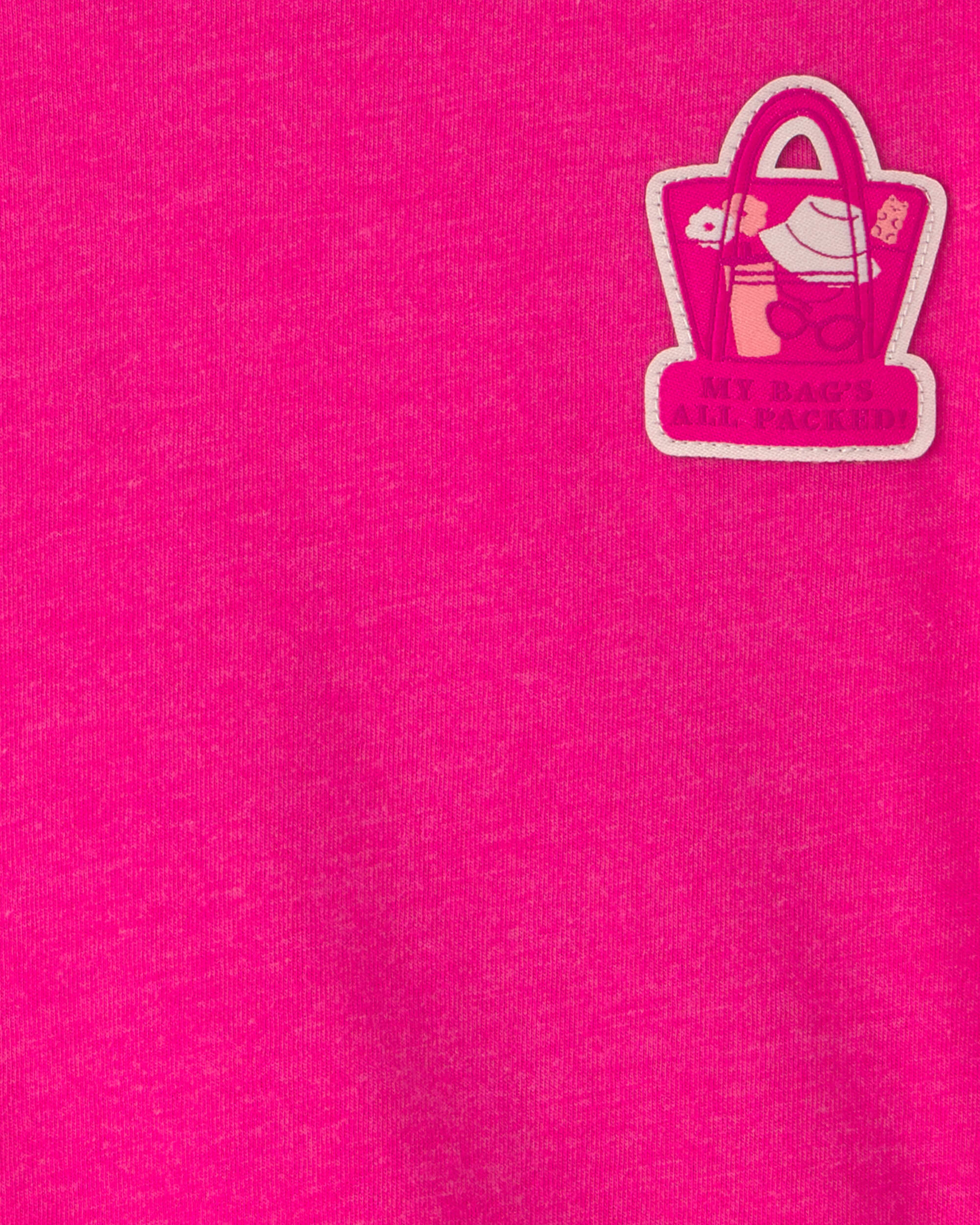 Baby Girl 'My Bag's All Packed' Summer Graphic Tee - Pink