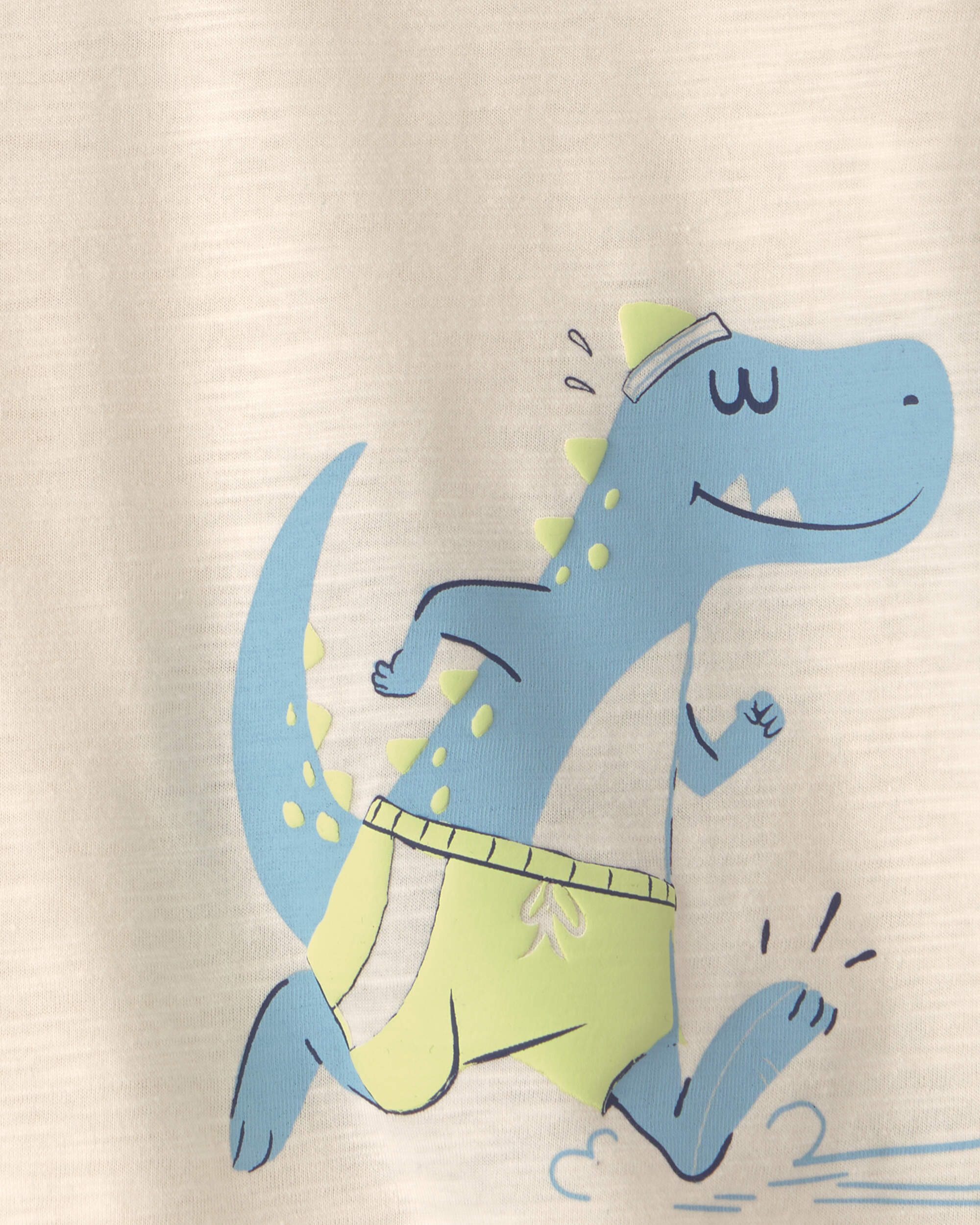 Baby Boy Dinosaur Graphic Tee - Cream