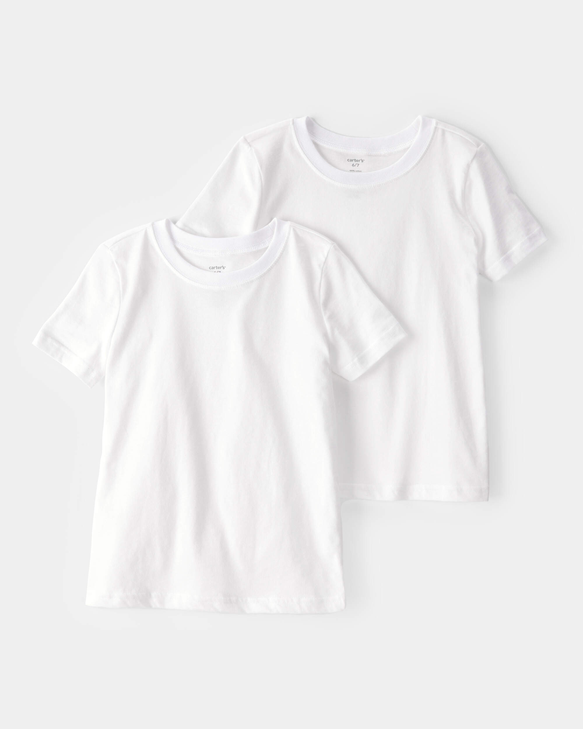 Kid 2-Pack Cotton Undershirts-White