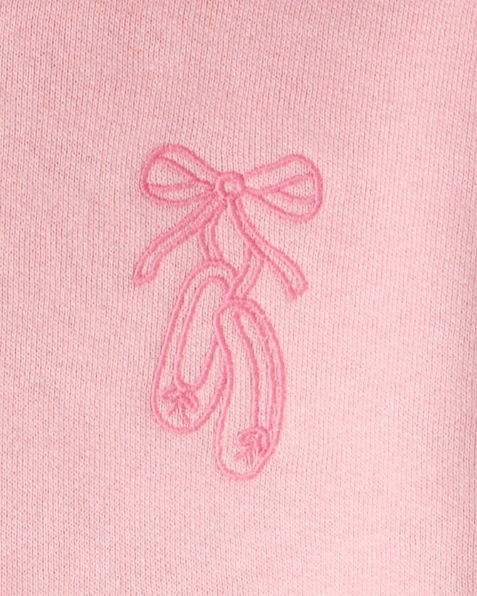 Baby Girl 2-Piece Ballet Long-Sleeve Hoodie & Pant Set - Pink