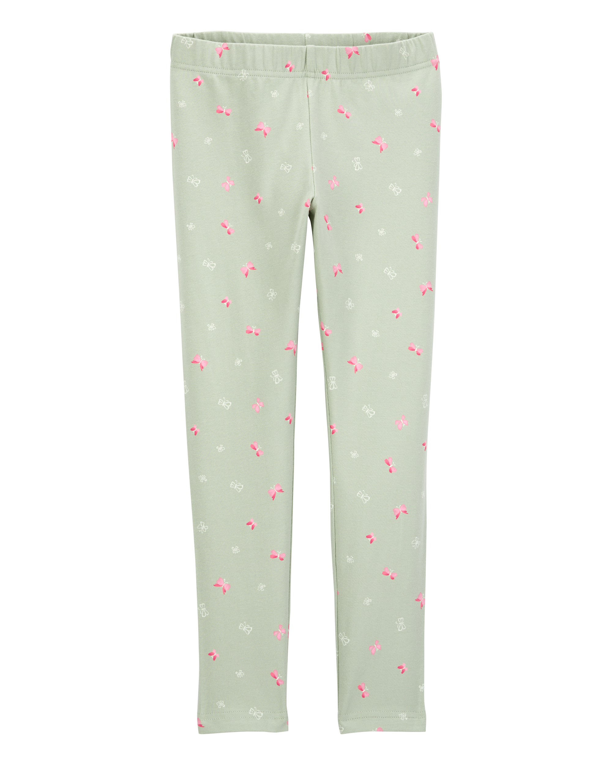 Kid Floral Stretch Leggings - Green