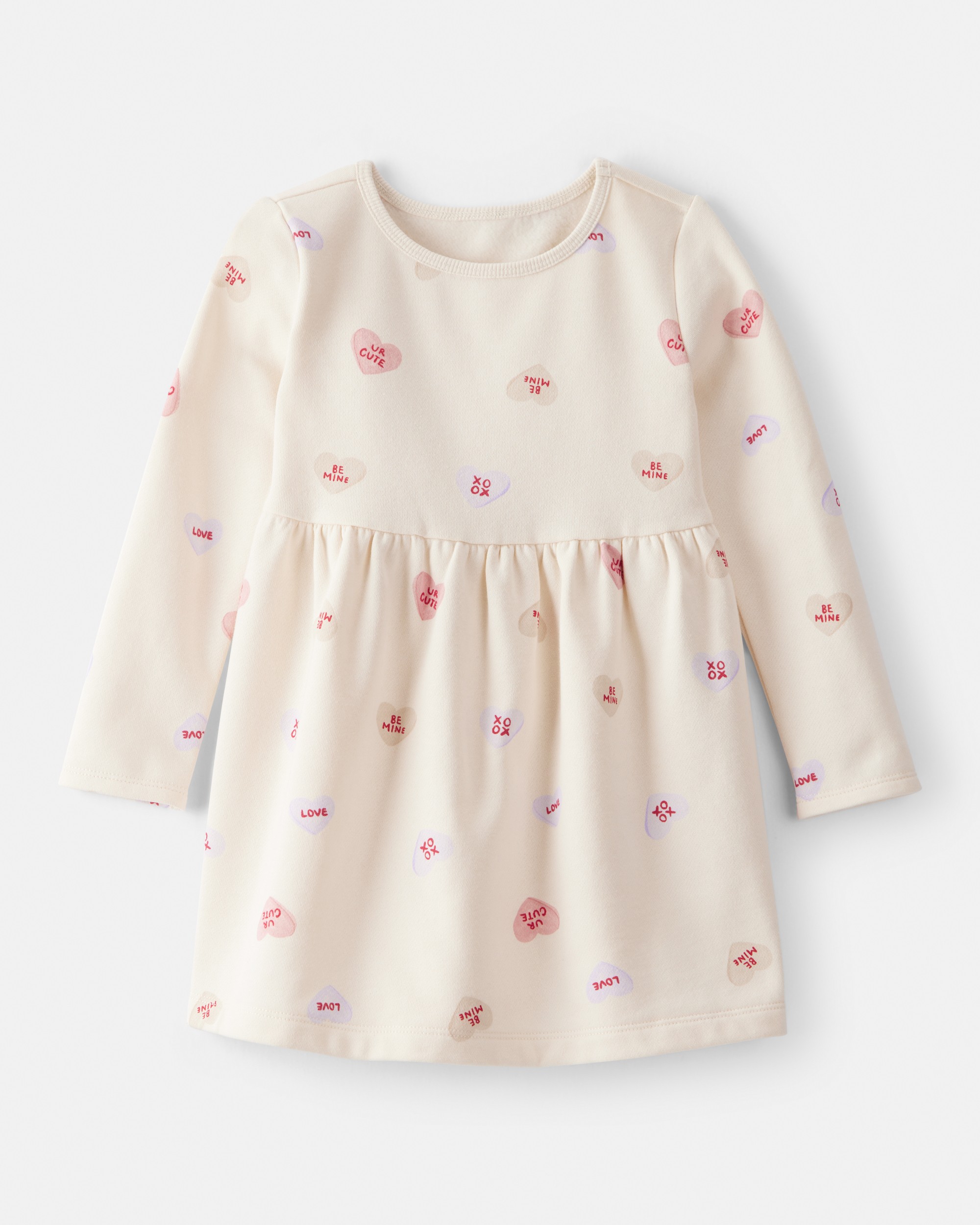Toddler Girl Valentine's Day Heart Dress - Ivory
