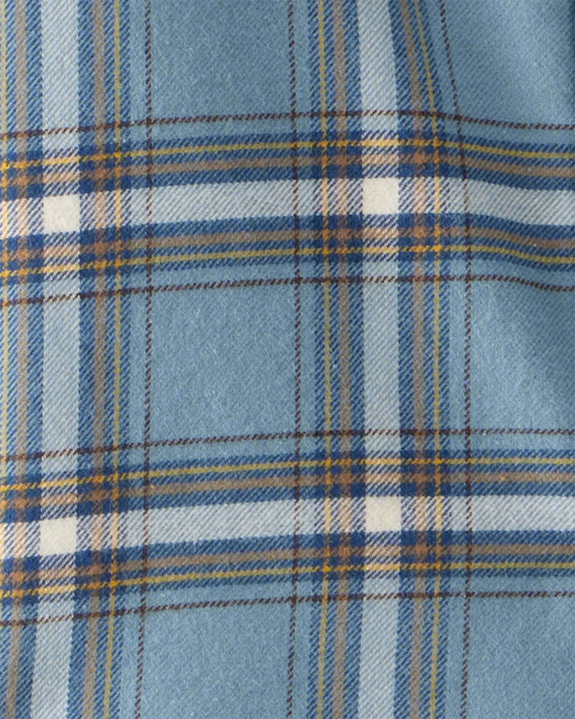 Baby Boy 2-Piece Plaid Shirt and Pants Set