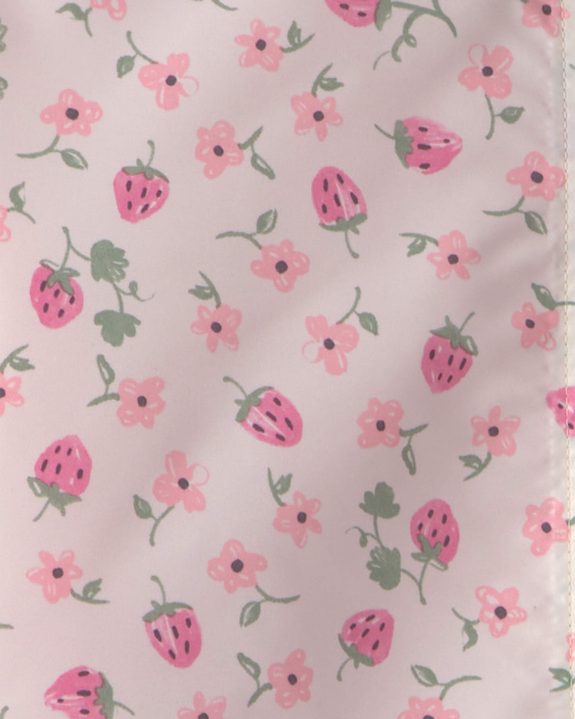 Girls Strawberry Floral Raincoat