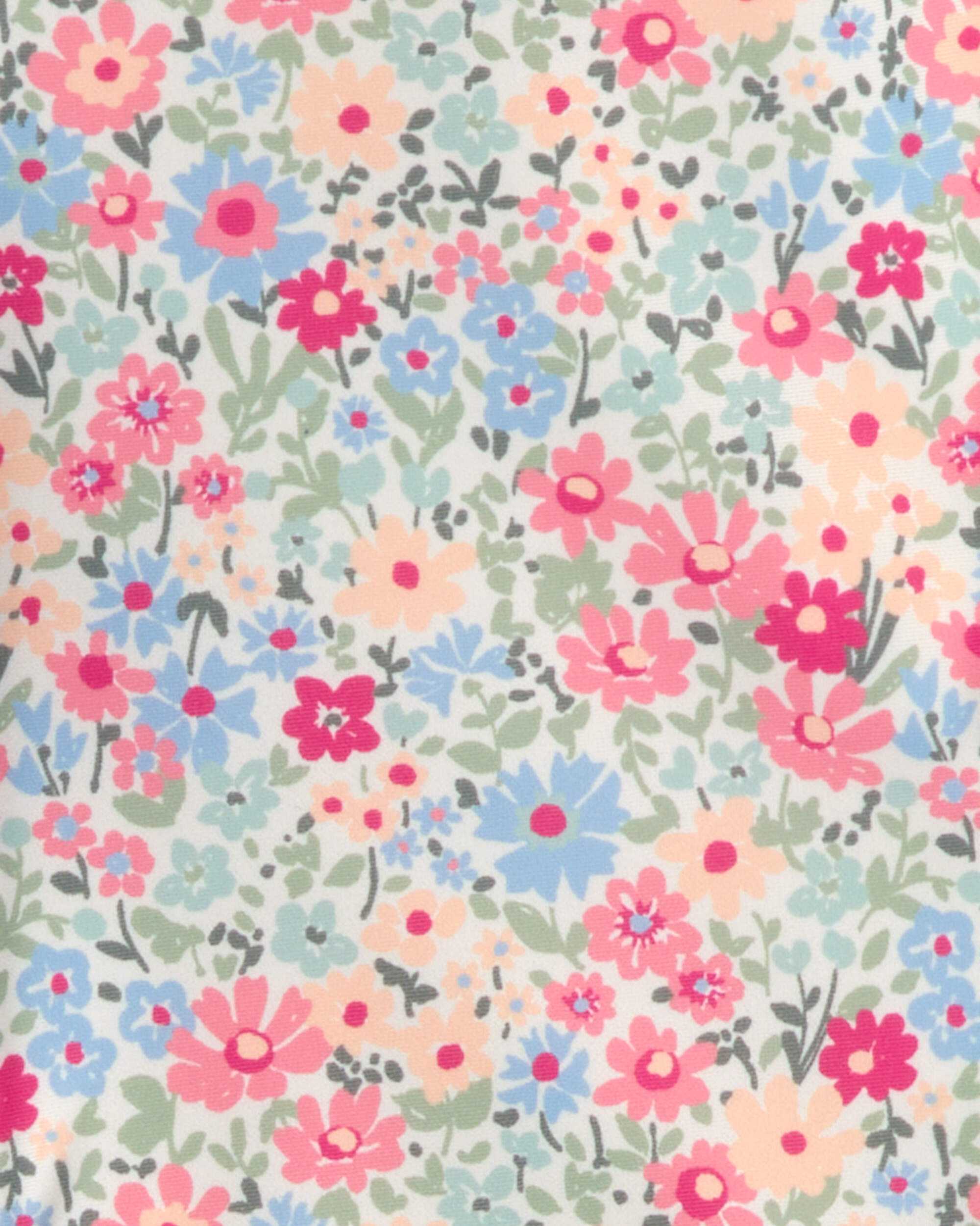 Girls Recycled Meadow Mix Print Rashguard Swimsuit