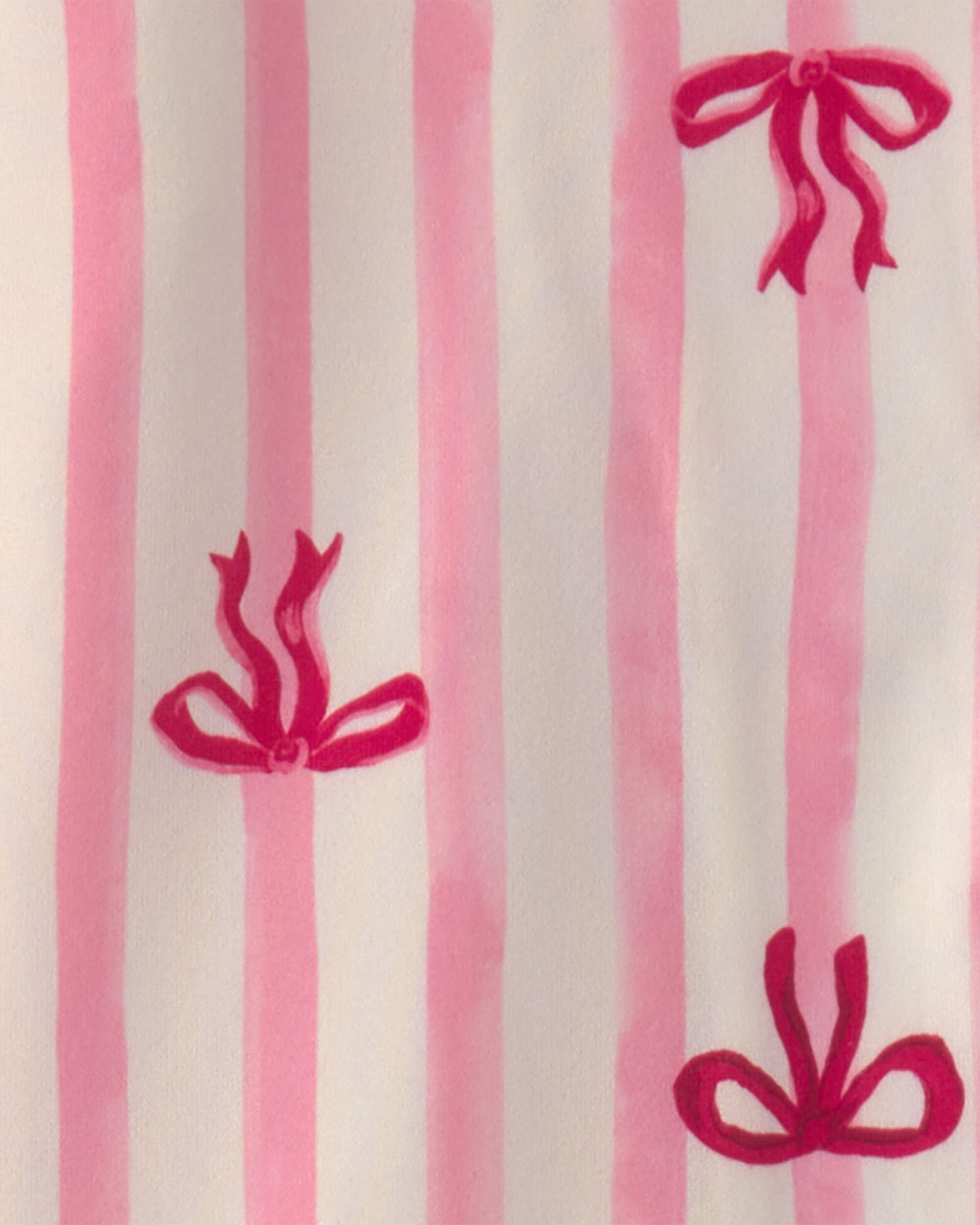 Toddler Girl 2-Piece Bows Loose Fit Pyjama Set - Pink