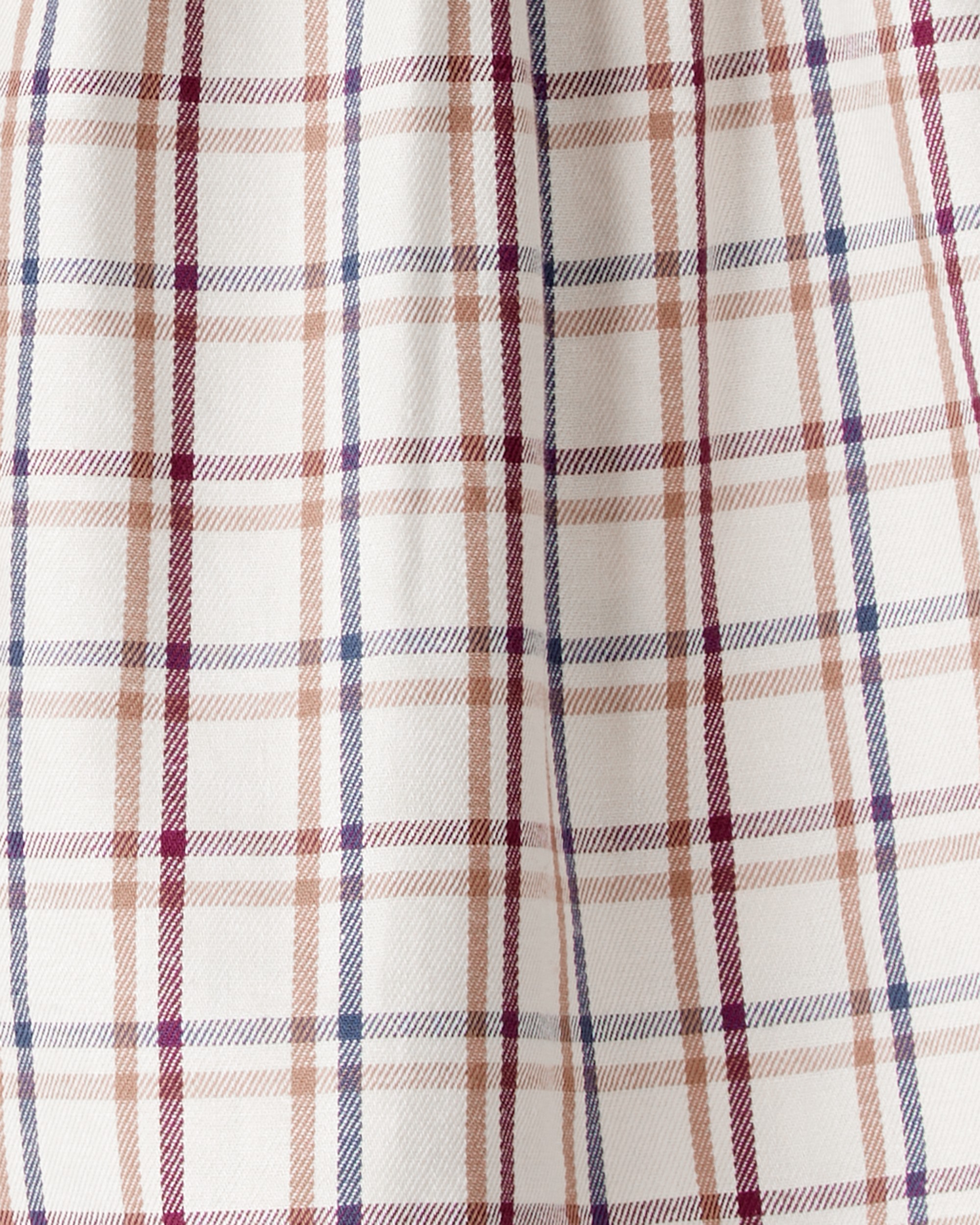 Baby Girl 2-Piece Plaid Short-Sleeve Outfit Set - Blue